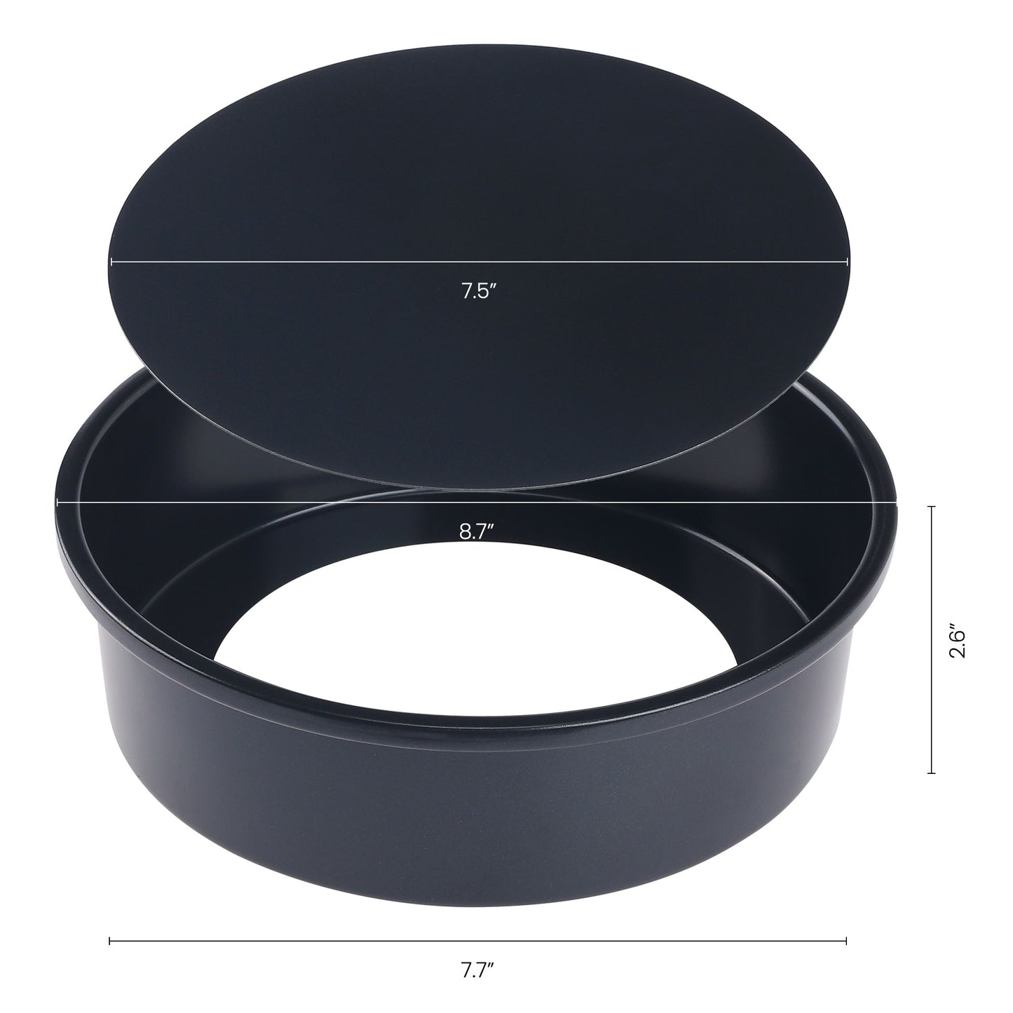 Baking Sheet Pan Set of 3, Cookie Sheets for Oven Cooking, Nonstick Round Cake Pan