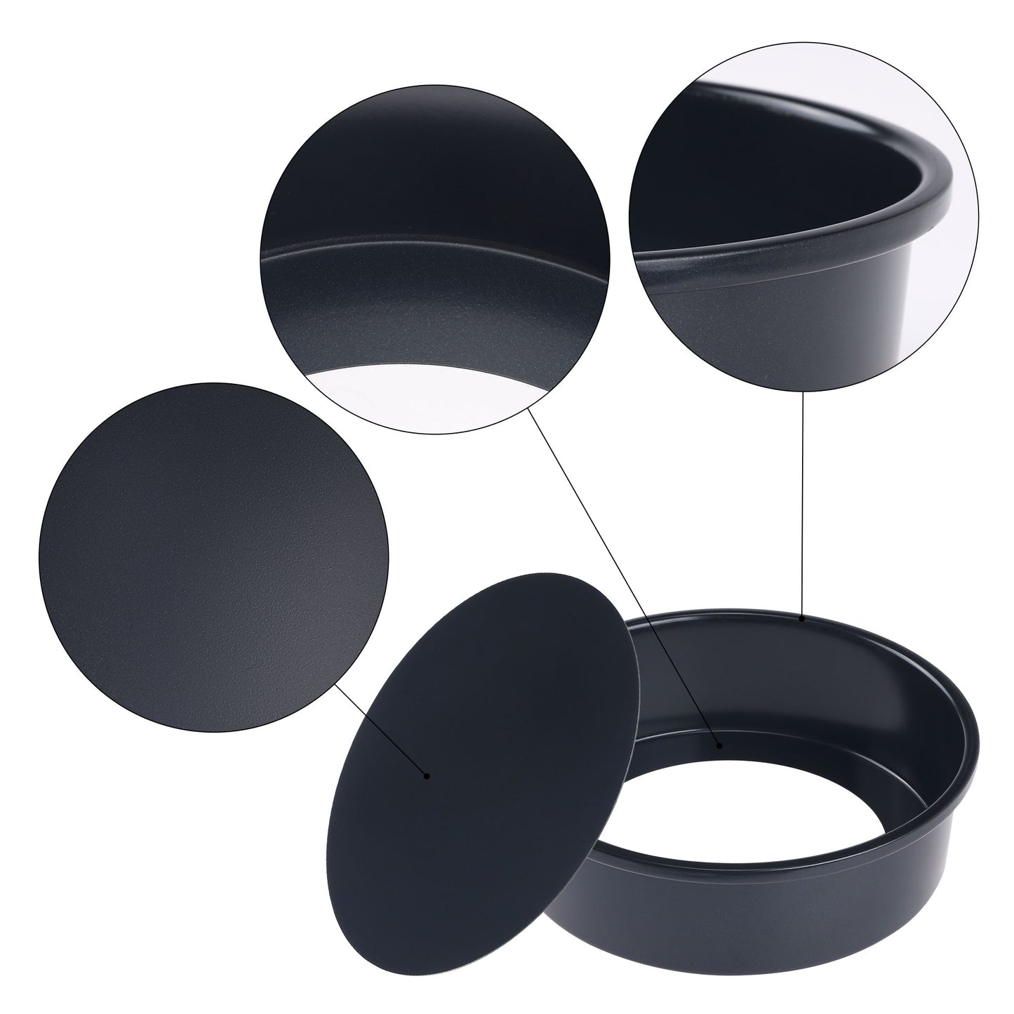 Baking Sheet Pan Set of 3, Cookie Sheets for Oven Cooking, Nonstick Round Cake Pan