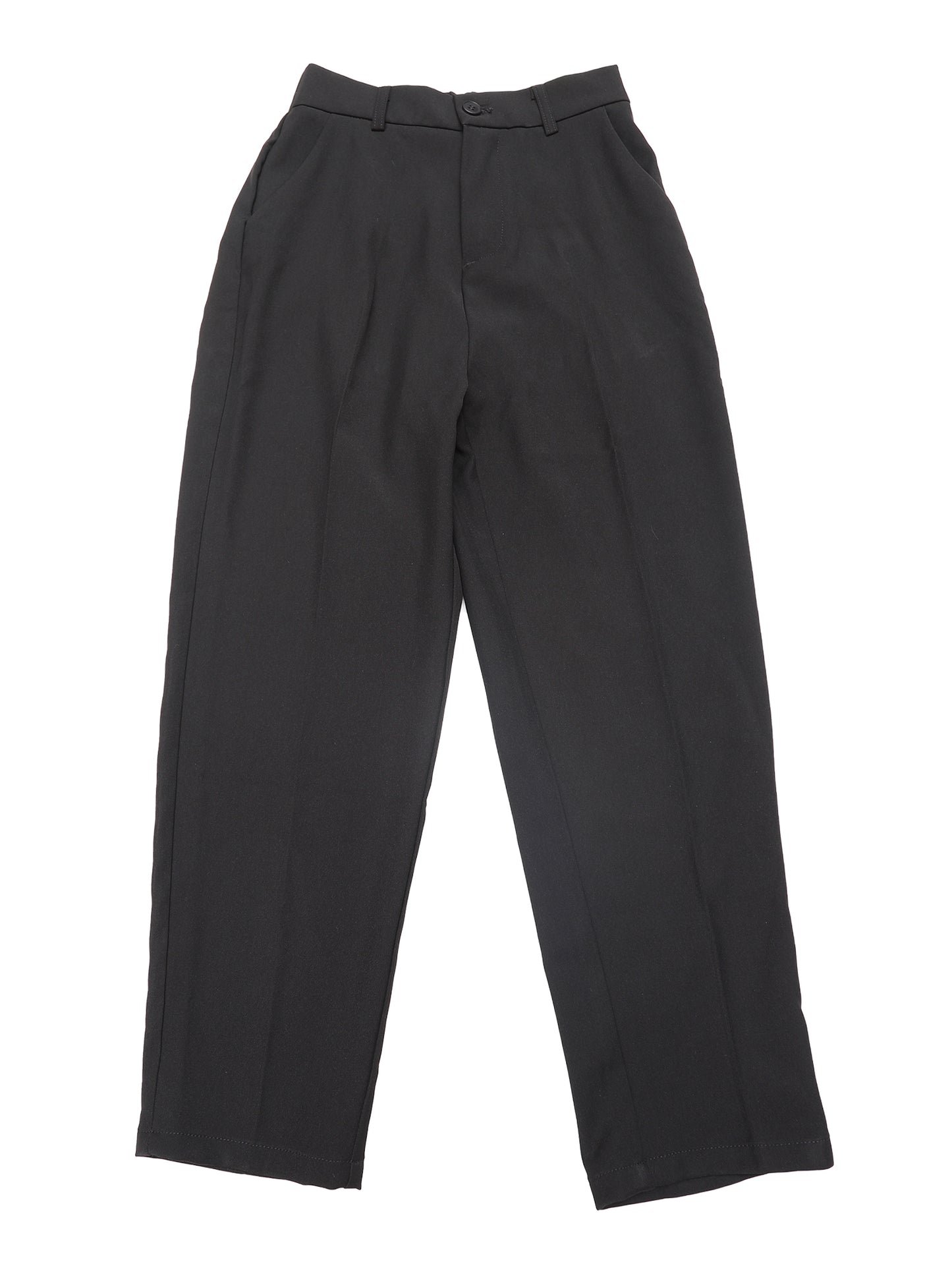 Pantalones casuales de negocios para mujer, pantalones de oficina de trabajo de longitud corta con bolsillos