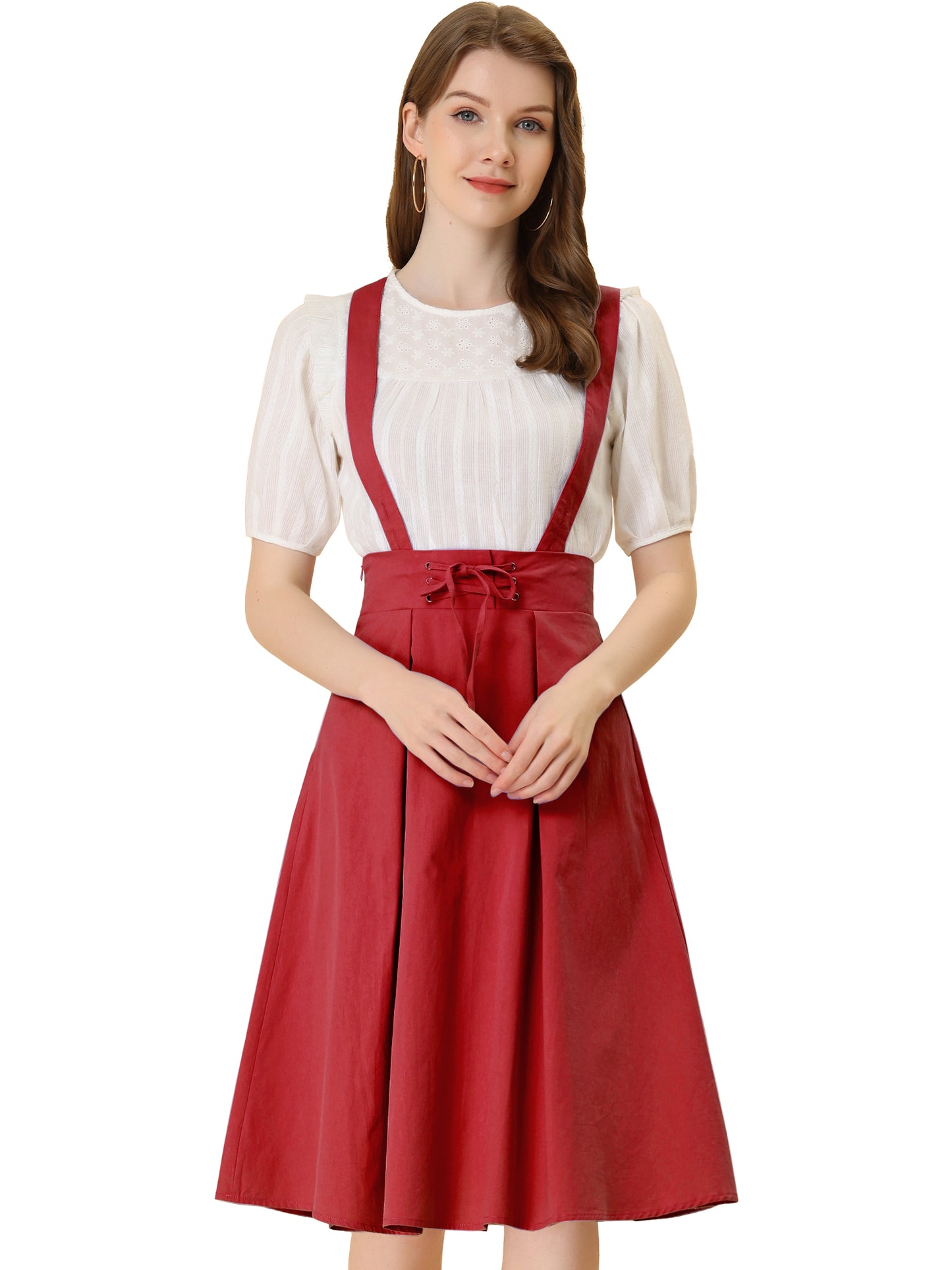 Falda con tirantes y cintura alta para mujer, mono, corsé, falda skater, minivestido corto