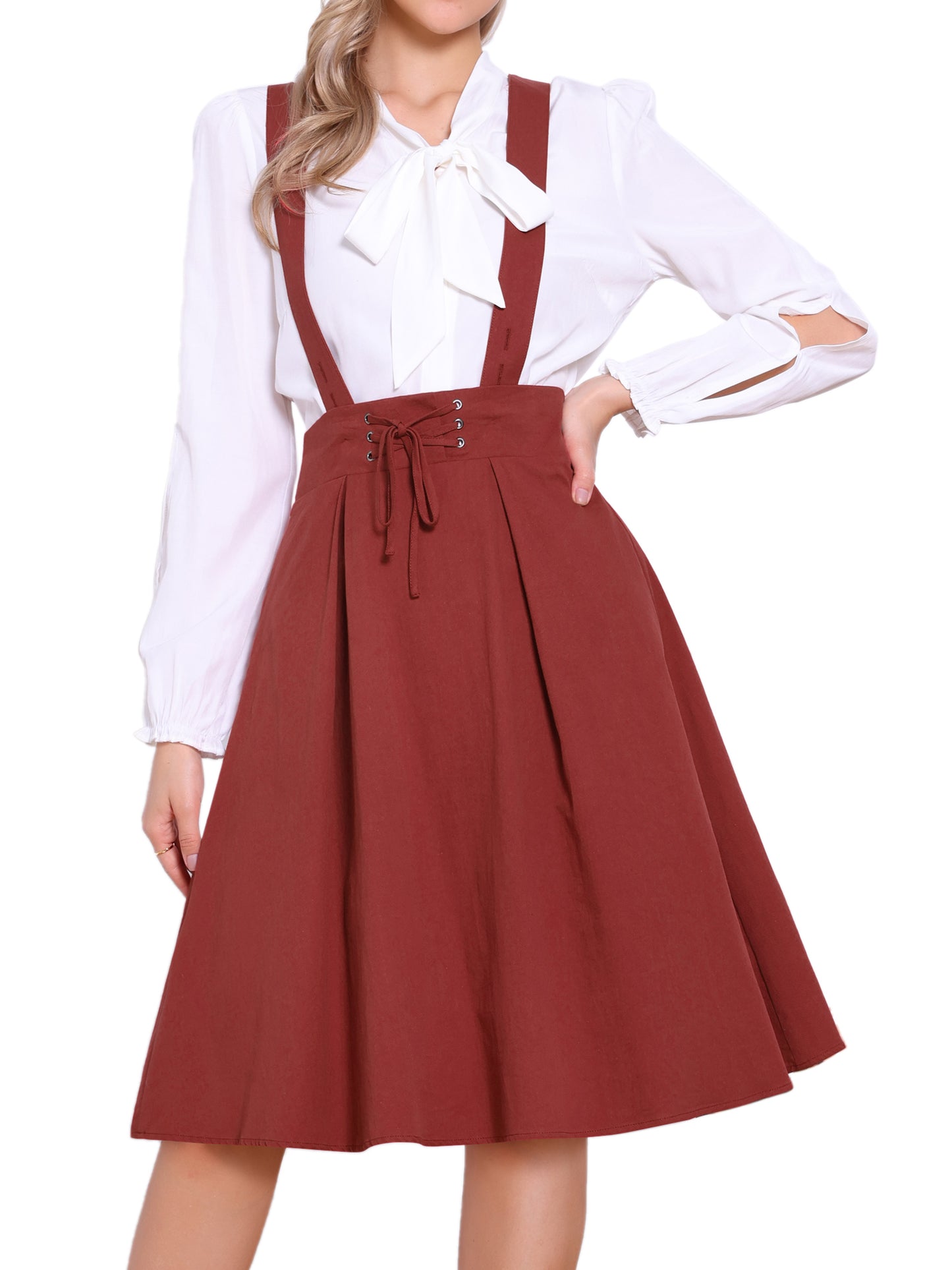 Women's Suspender Skirt High Waist Overall Corset Skater Skirt Short Mini Dress