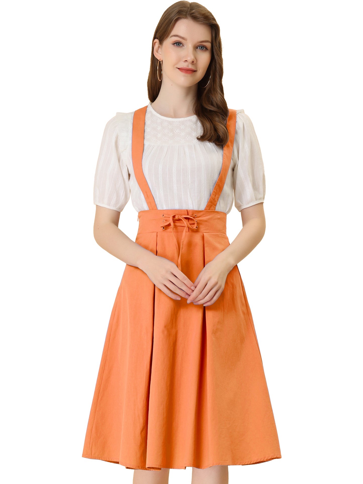 Falda con tirantes y cintura alta para mujer, mono, corsé, falda skater, minivestido corto