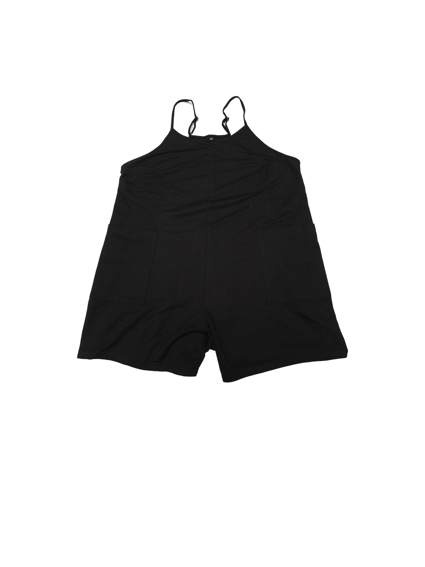 Women Plus Size Romper Summer Casual Sleeveless Spaghetti Strap Shorts Overalls Jumpsuit