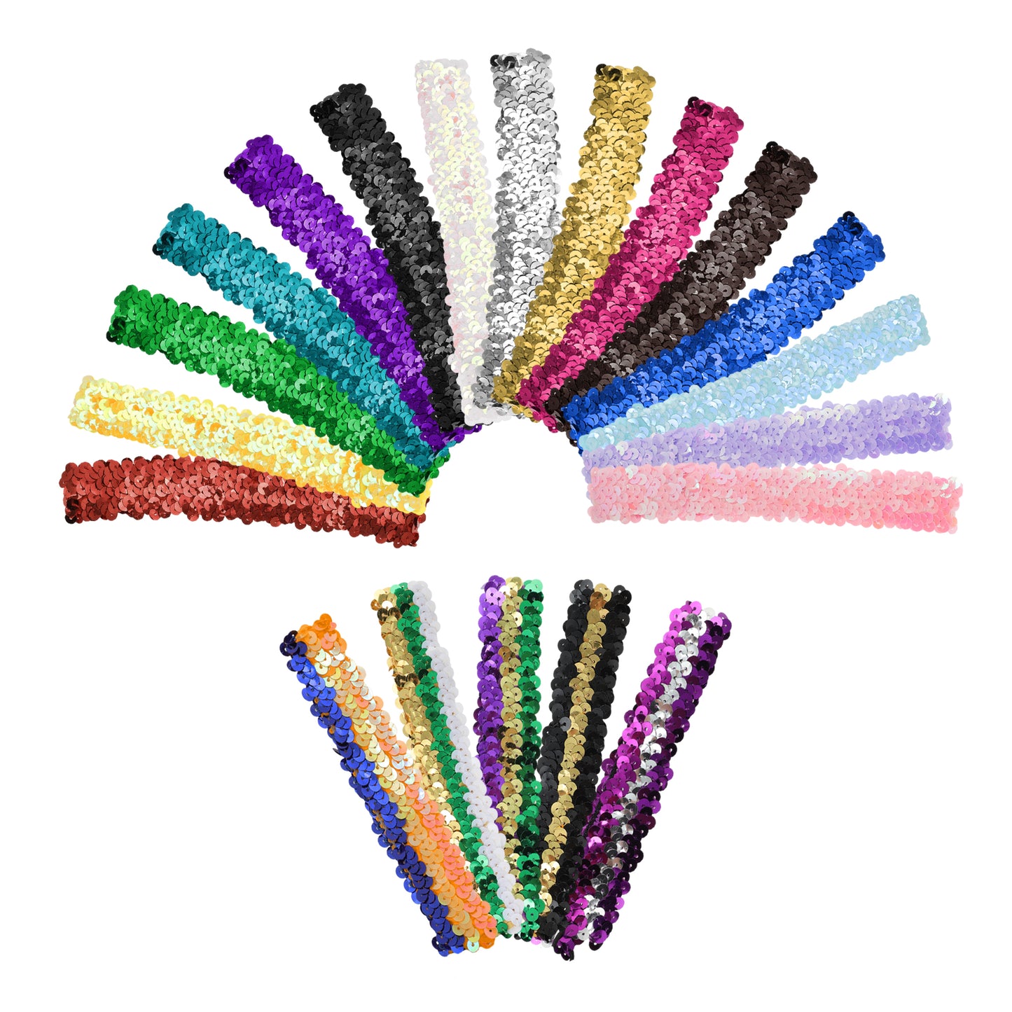 Diademas elásticas con lentejuelas para mujer, color azul oscuro, 1 unidad