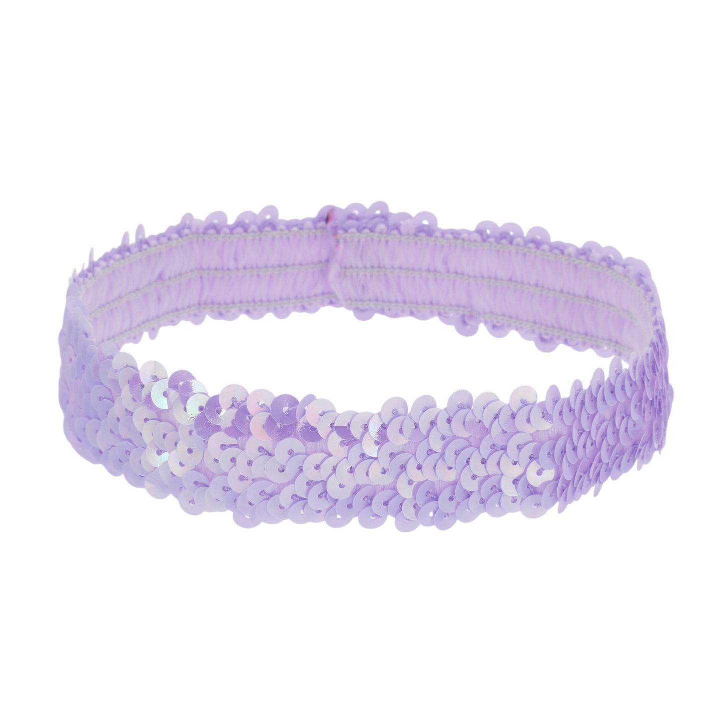 Diademas elásticas con lentejuelas para mujer, color morado oscuro, 1 unidad