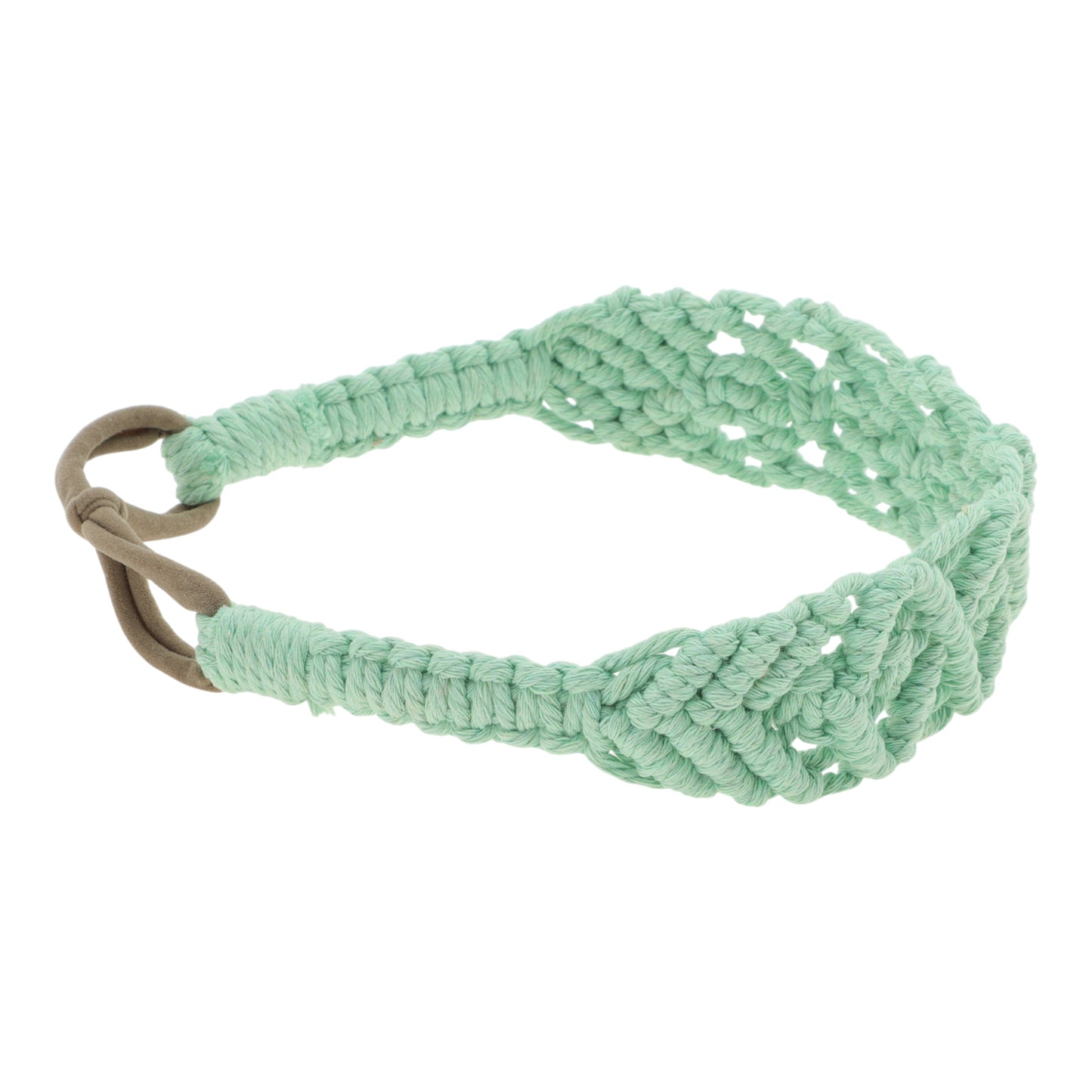 Diademas de rombos tejidas a mano para mujer, color verde, 1 unidad
