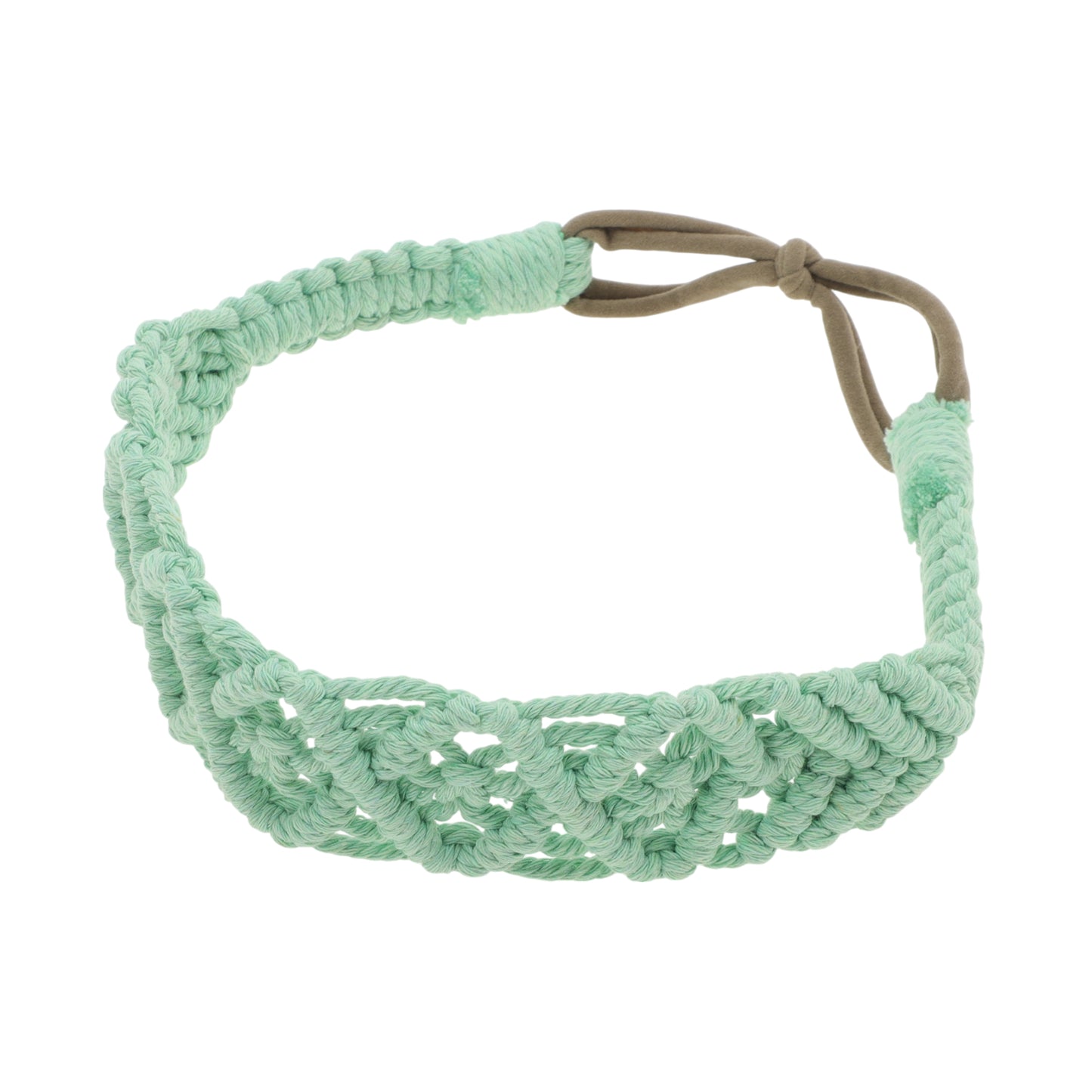 Diademas de rombos tejidas a mano para mujer, color verde, 1 unidad