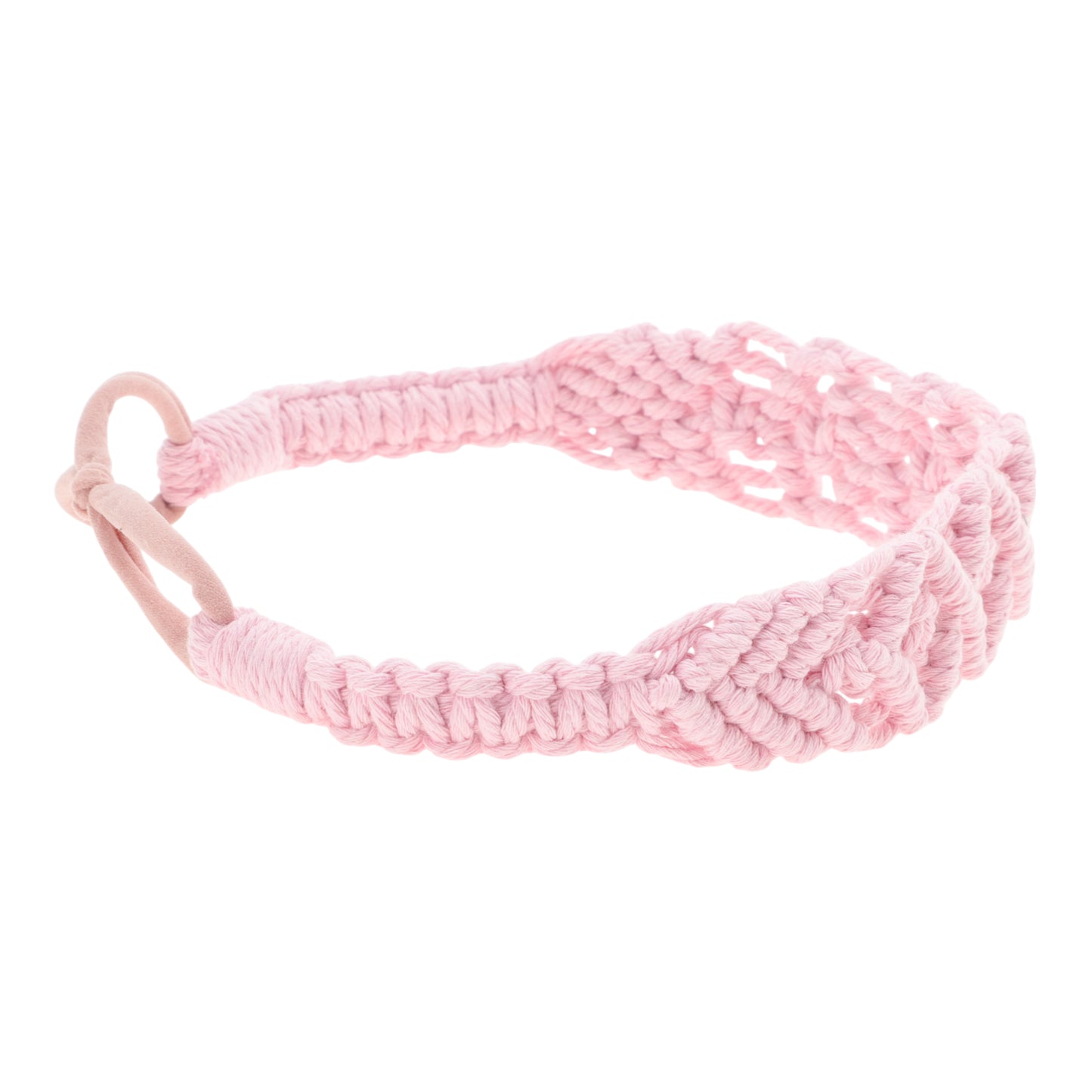 Diademas de rombos tejidas a mano para mujer, color rosa, 1 unidad