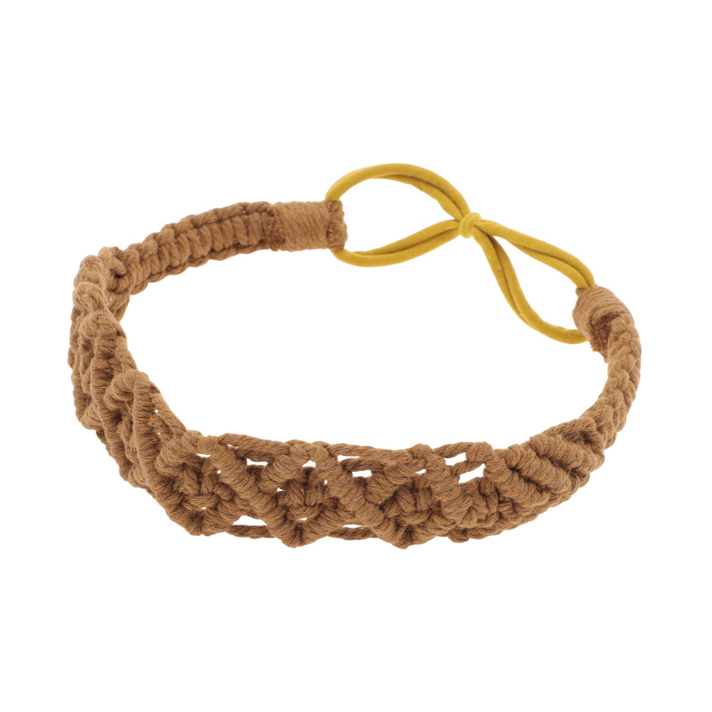 Diademas de rombos tejidas a mano para mujer, color caramelo, 1 unidad