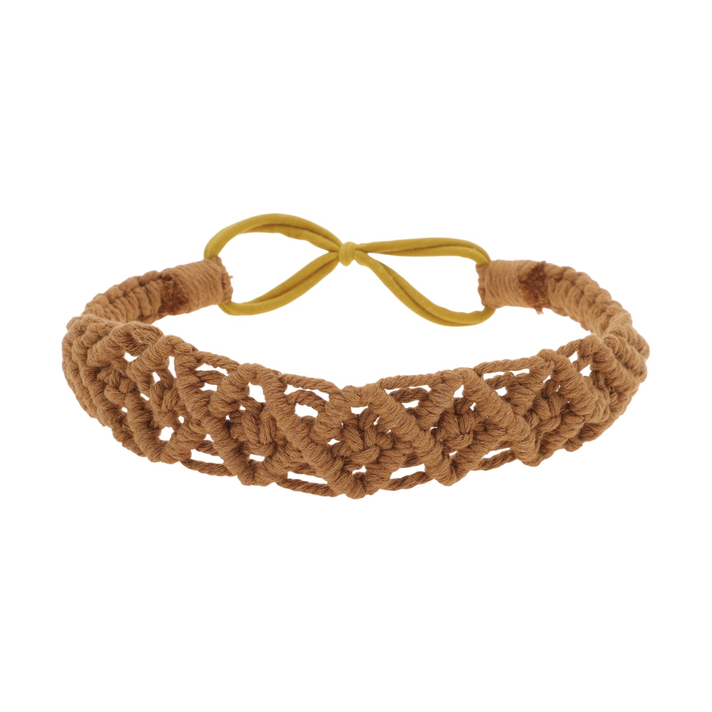 Diademas de rombos tejidas a mano para mujer, color caramelo, 1 unidad