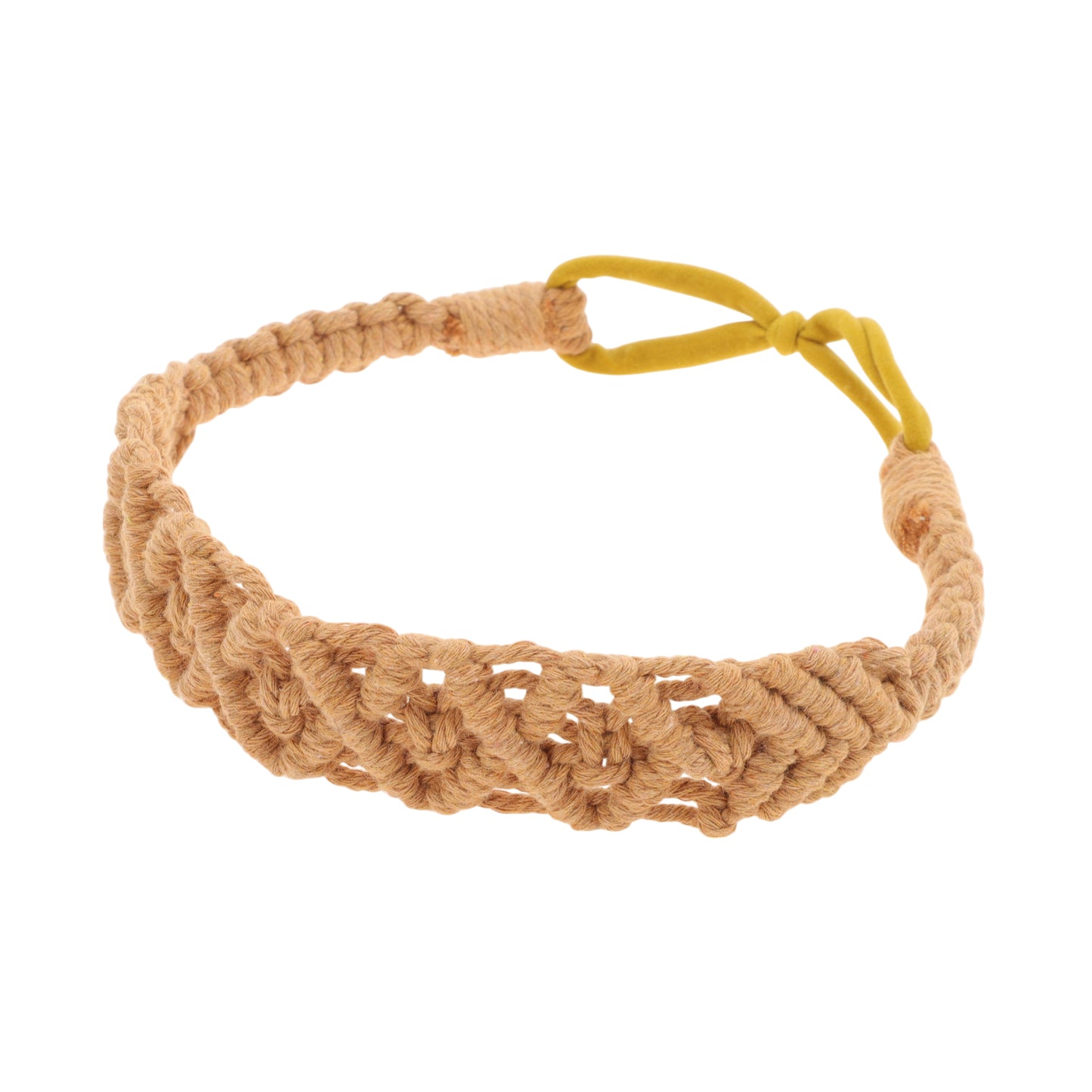 Diademas de rombos tejidas a mano para mujer, color marrón, 1 unidad