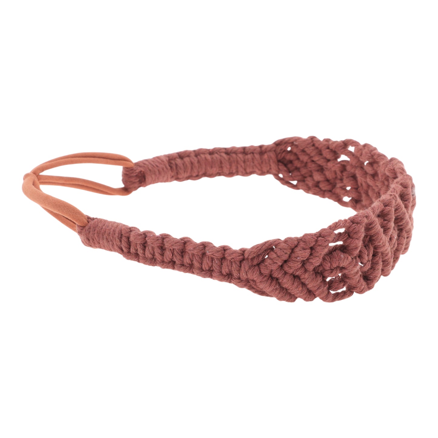 Hand-woven Argyle Headbands for Women Rust Red 1 Pc