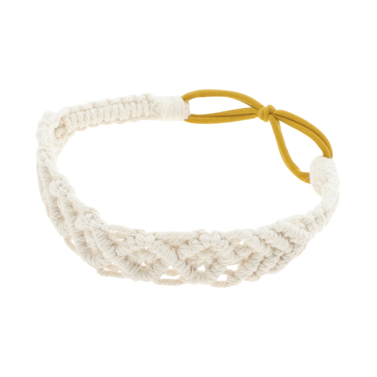 Hand-woven Argyle Headbands for Women Beige 1 Pc