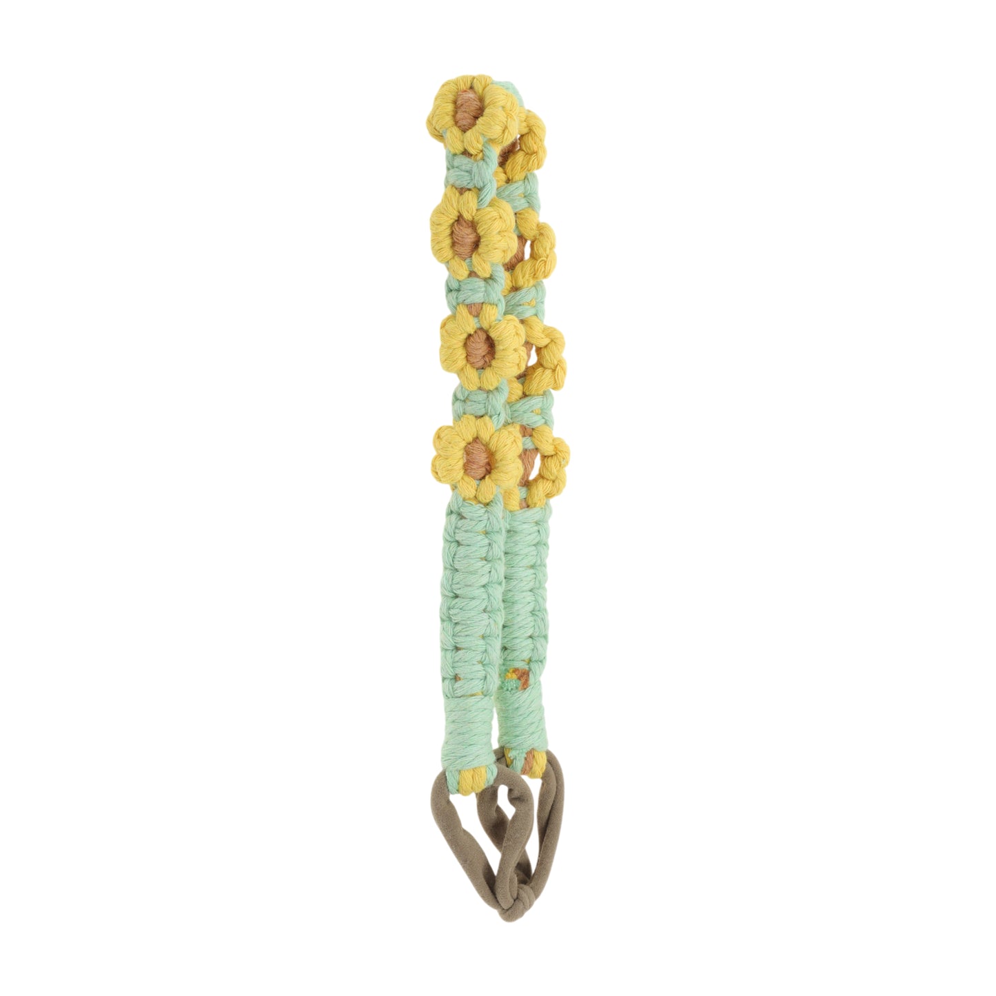 Hand-woven Stretch Headbands for Women Yellow Green 1 Pc
