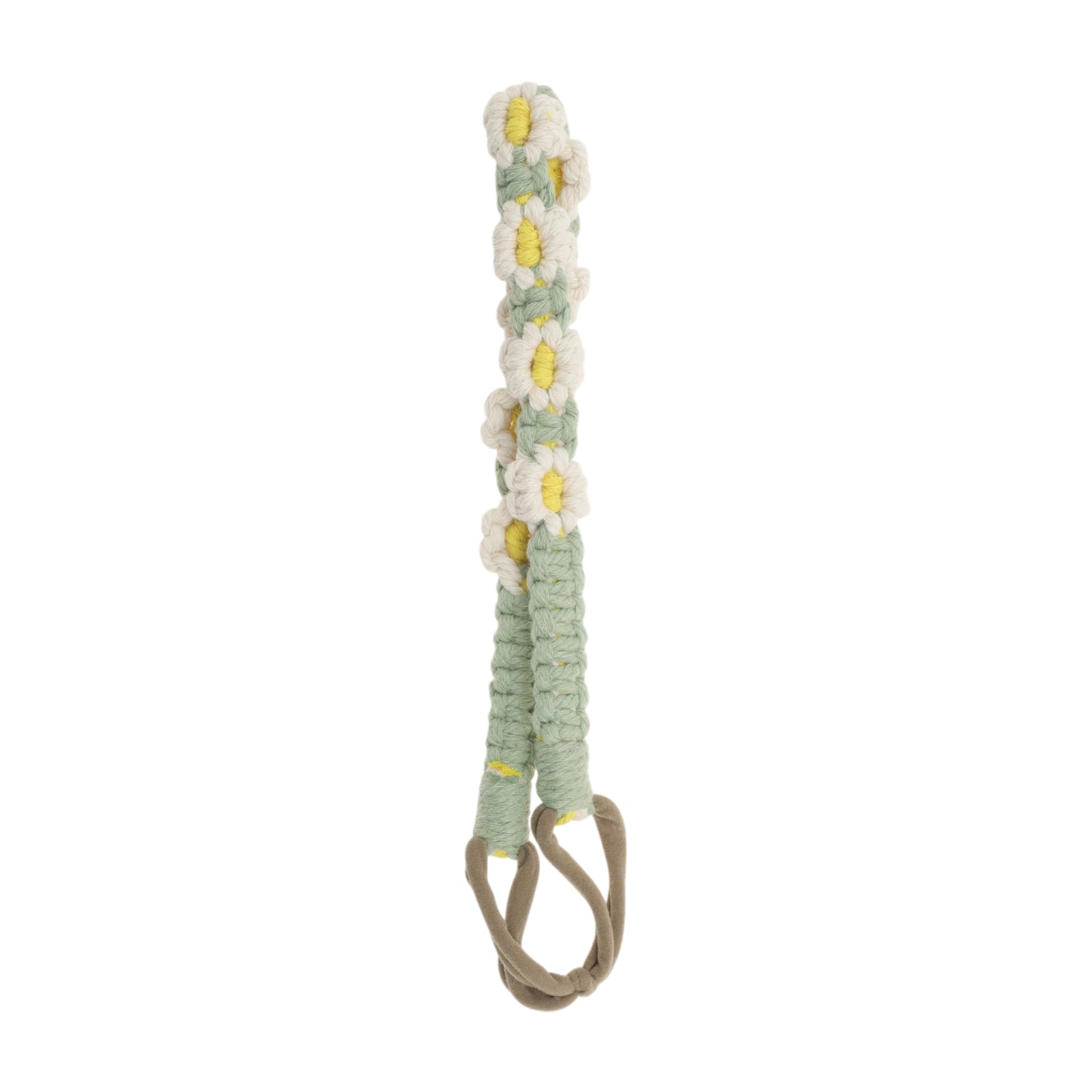Hand-woven Stretch Headbands for Women Beige Green 1 Pc