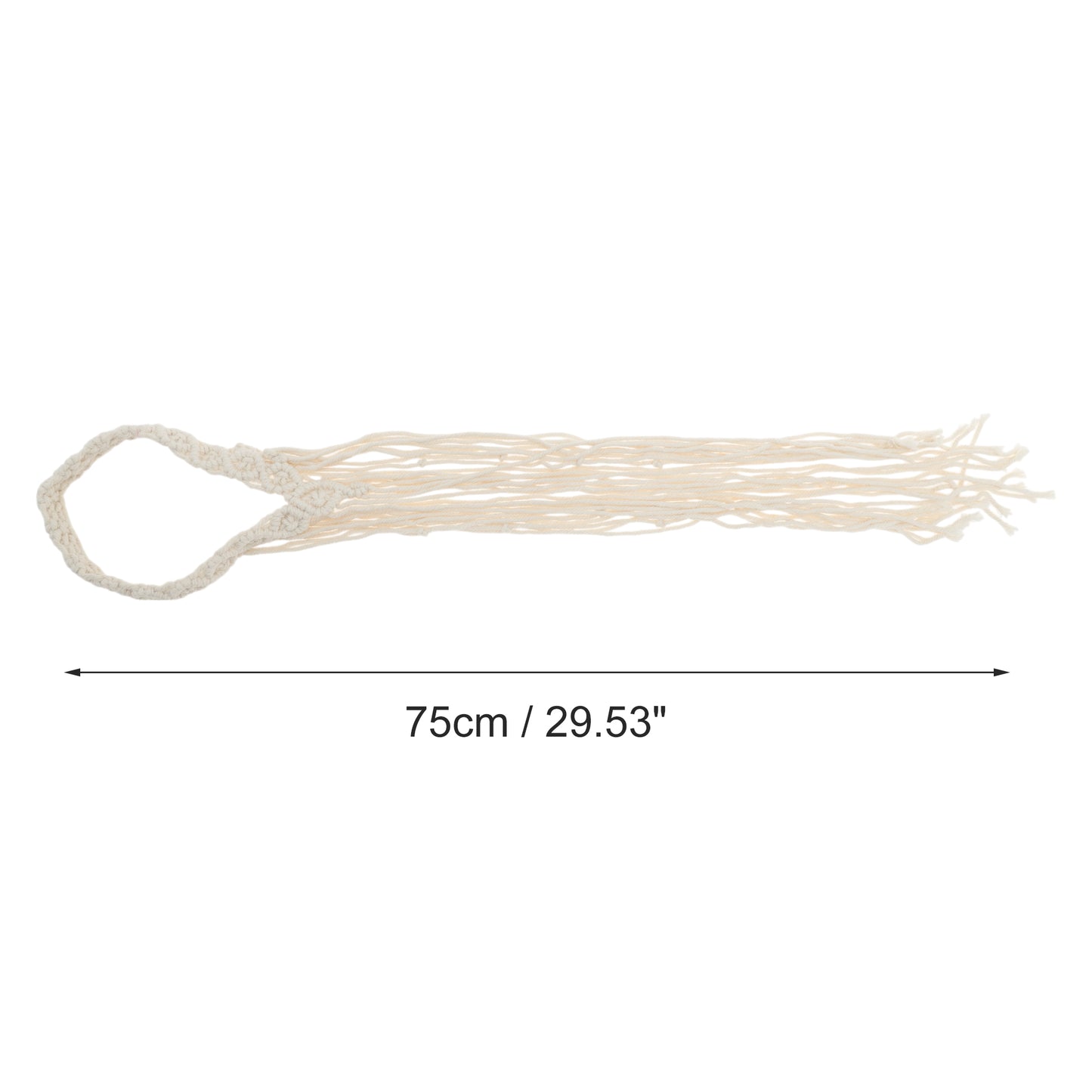 Hand-woven Long Tassel Headbands for Women 29.53" Beige 1 Pc