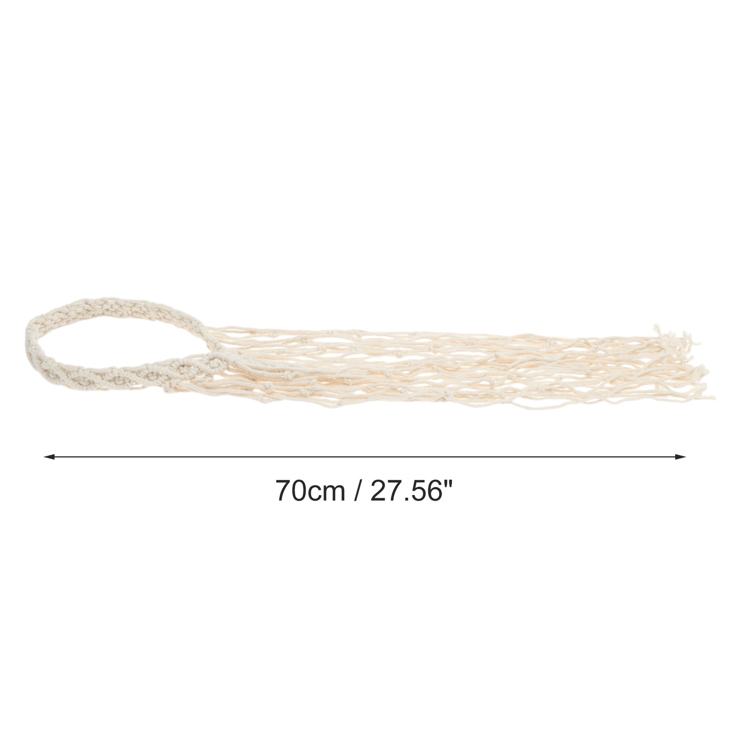 Diademas largas con borlas tejidas a mano para mujer, 27,56", color beige, 1 unidad