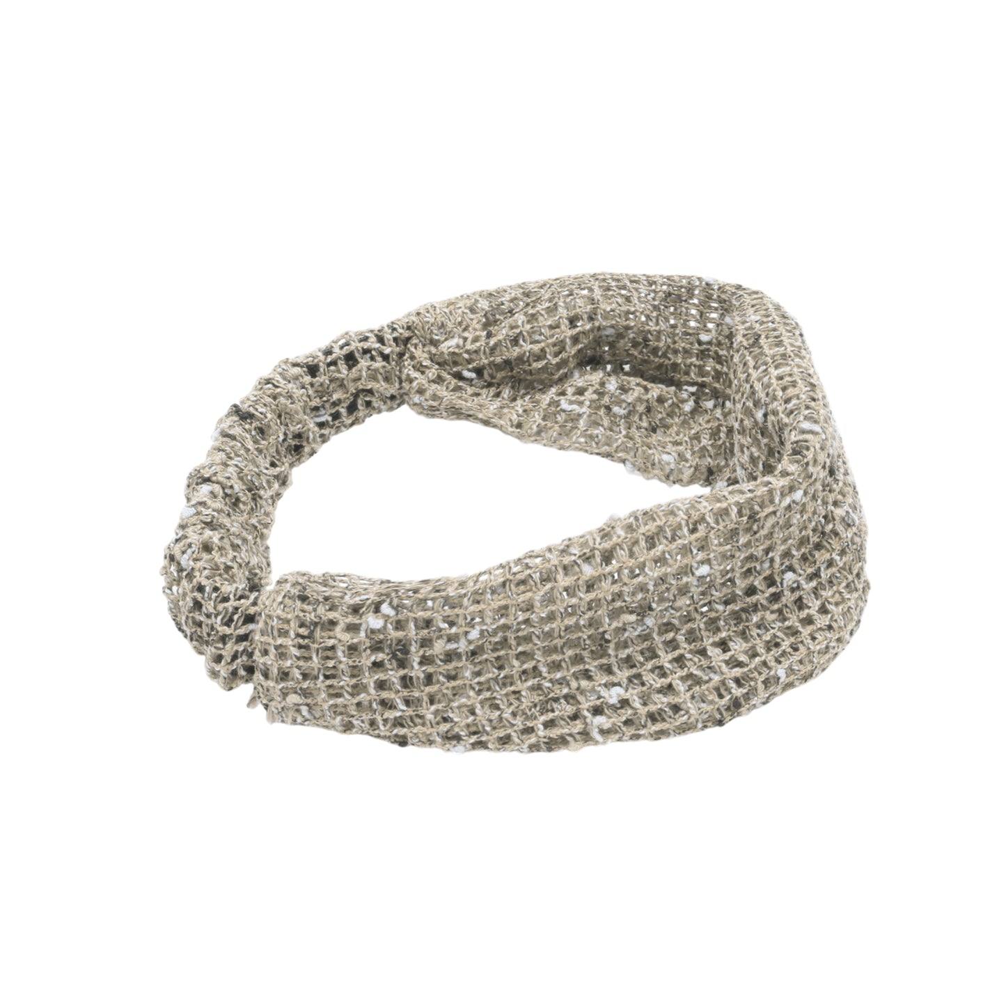 Diadema de encaje ancha elástica para mujer color caqui 1 pieza