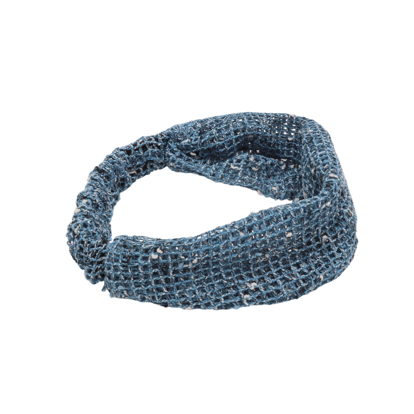 Diadema de encaje elástica ancha para mujer, color azul, 1 unidad