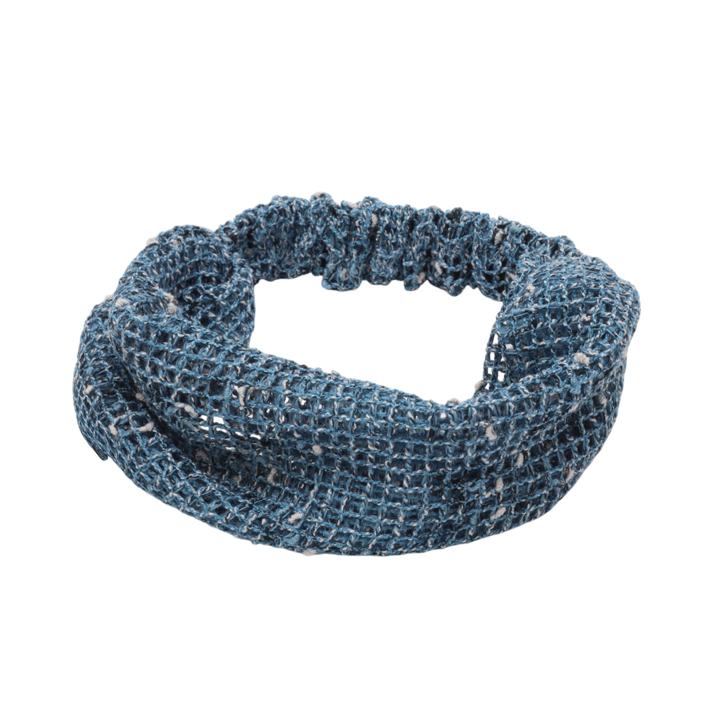 Diadema de encaje elástica ancha para mujer, color azul, 1 unidad
