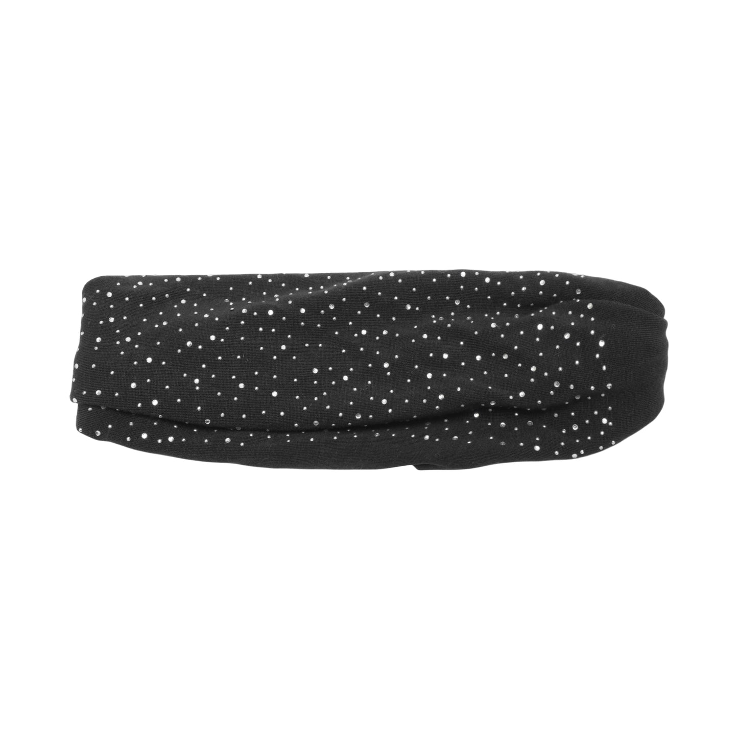 Diadema ancha de encaje con diamantes de imitación para mujer, color negro, 1 unidad