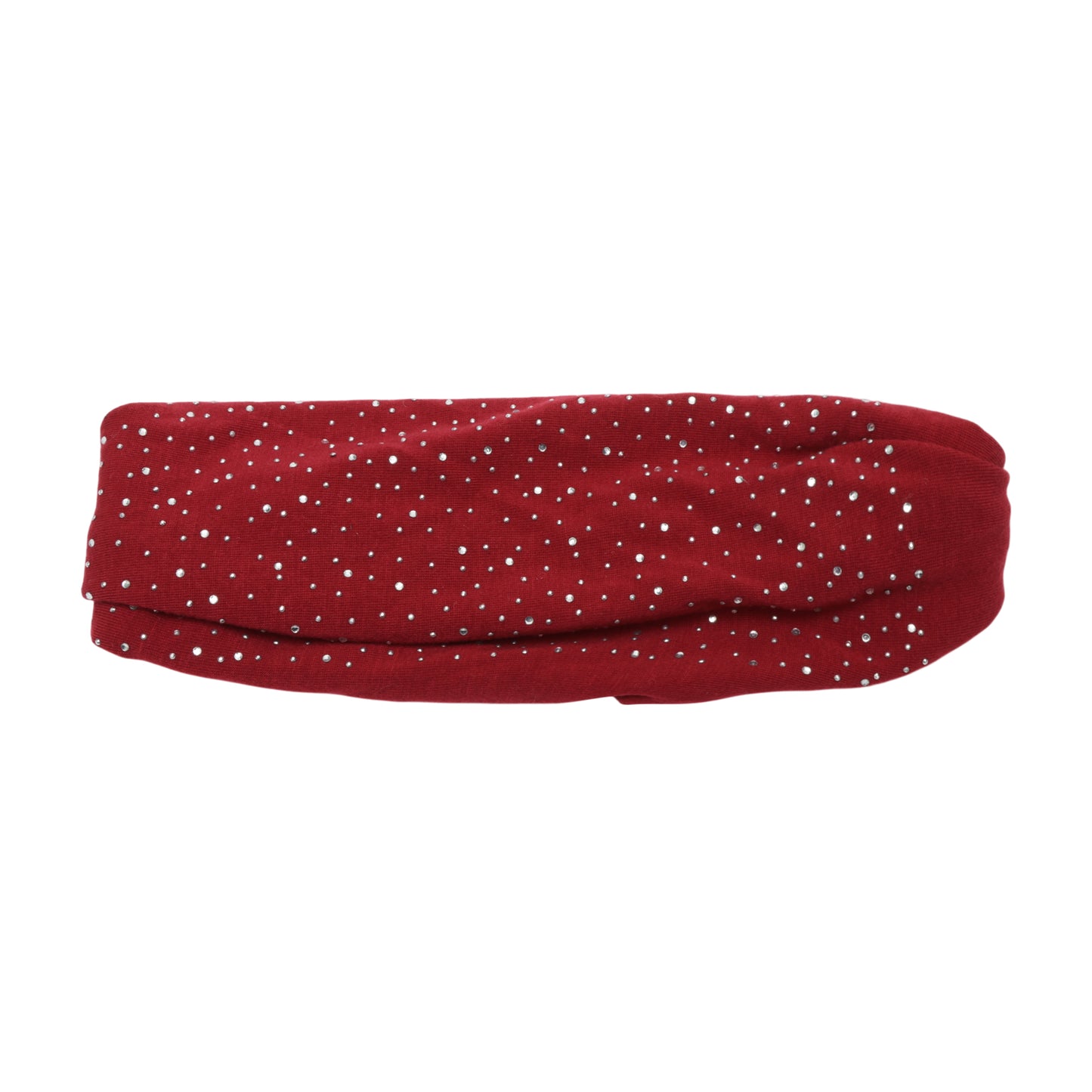 Diadema ancha de encaje con diamantes de imitación para mujer, color rojo vino, 1 unidad