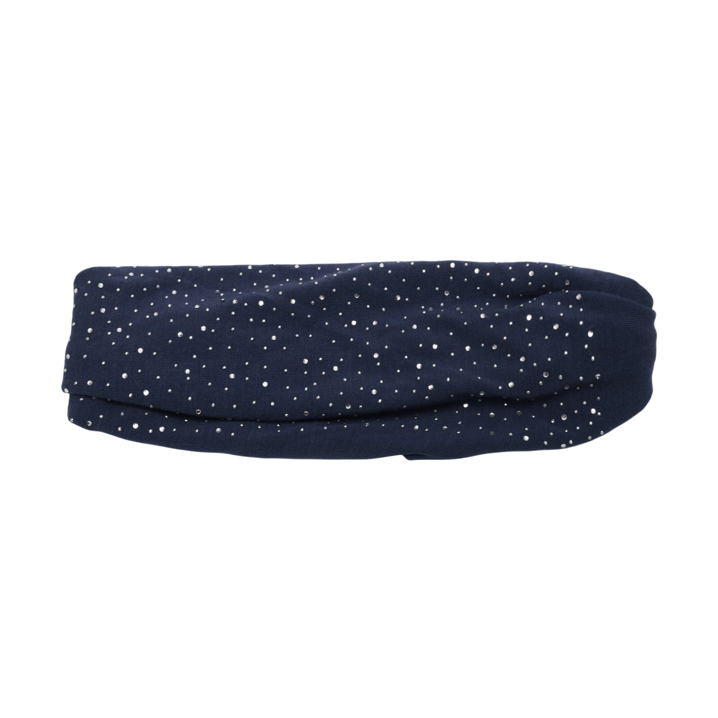 Diadema ancha de encaje con diamantes de imitación para mujer, azul marino, 1 pieza