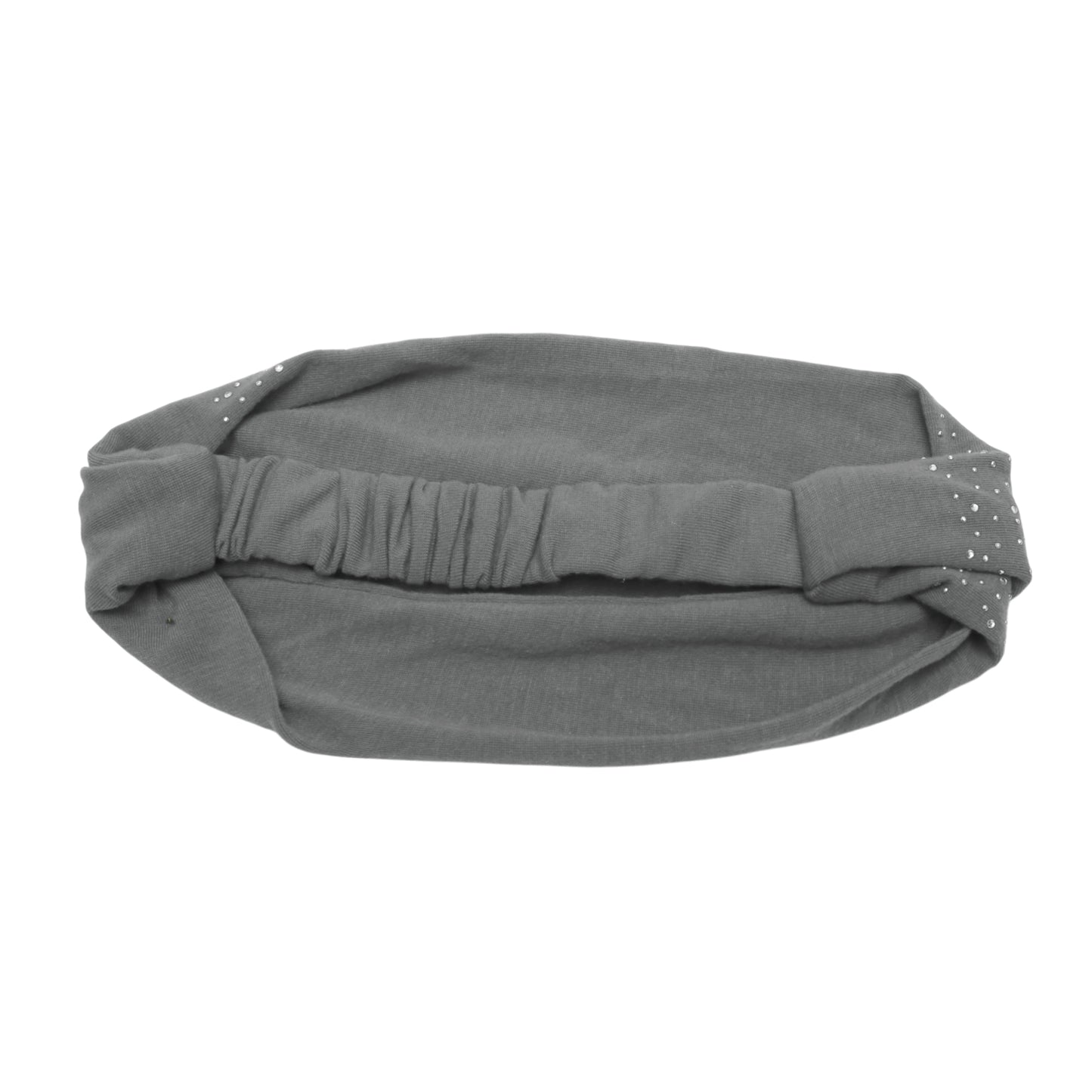 Wide Lace Rhinestone Headband for Women Gray 1 Pc