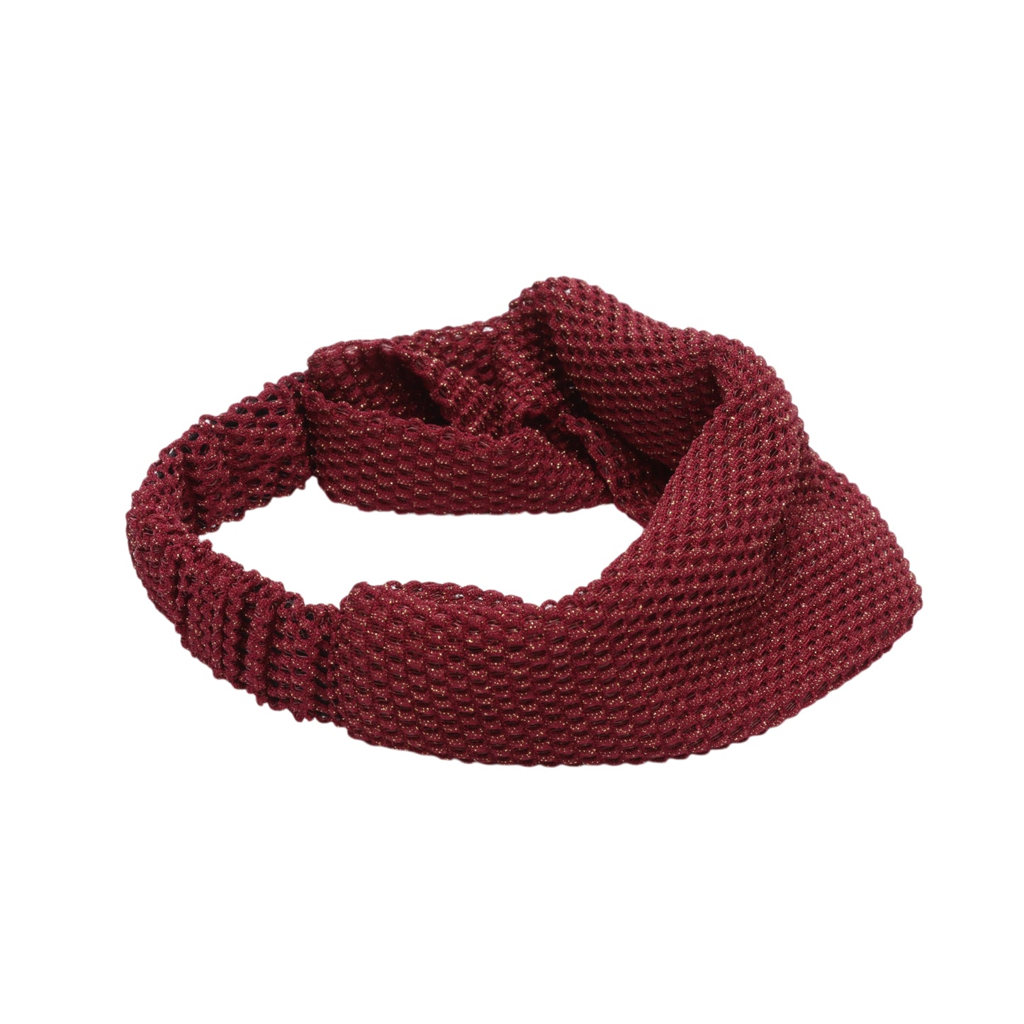 Diadema ancha de pata de gallo para mujer, color rojo vino, 1 unidad