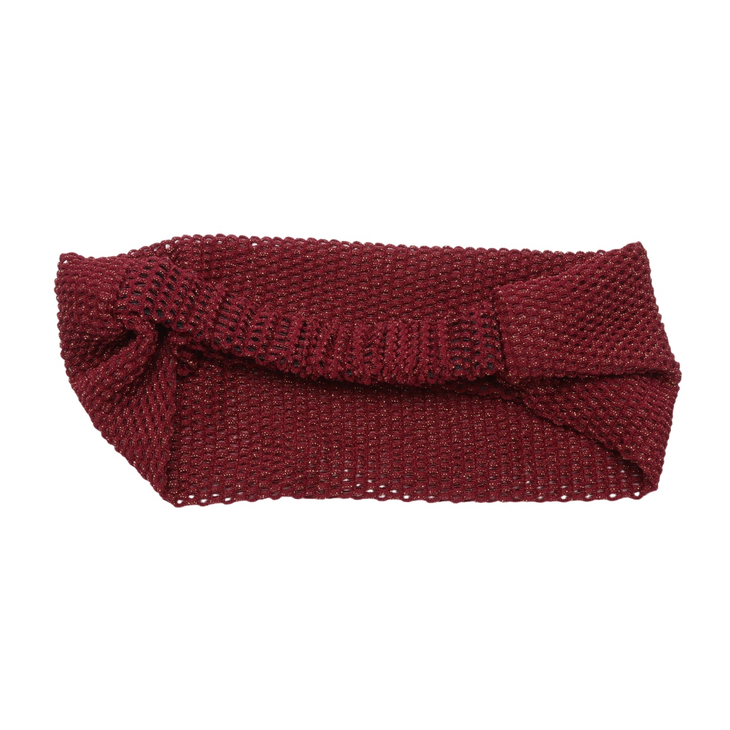 Diadema ancha de pata de gallo para mujer, color rojo vino, 1 unidad