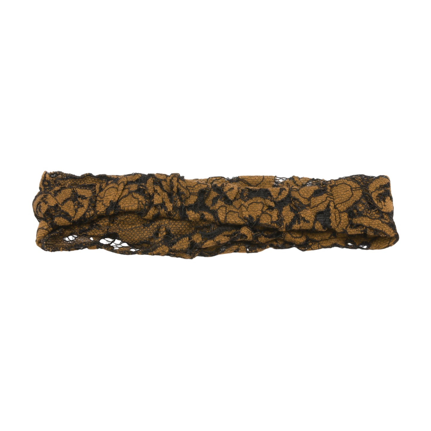 Diadema ancha de encaje Lotus para mujer, color marrón oscuro, 1 unidad