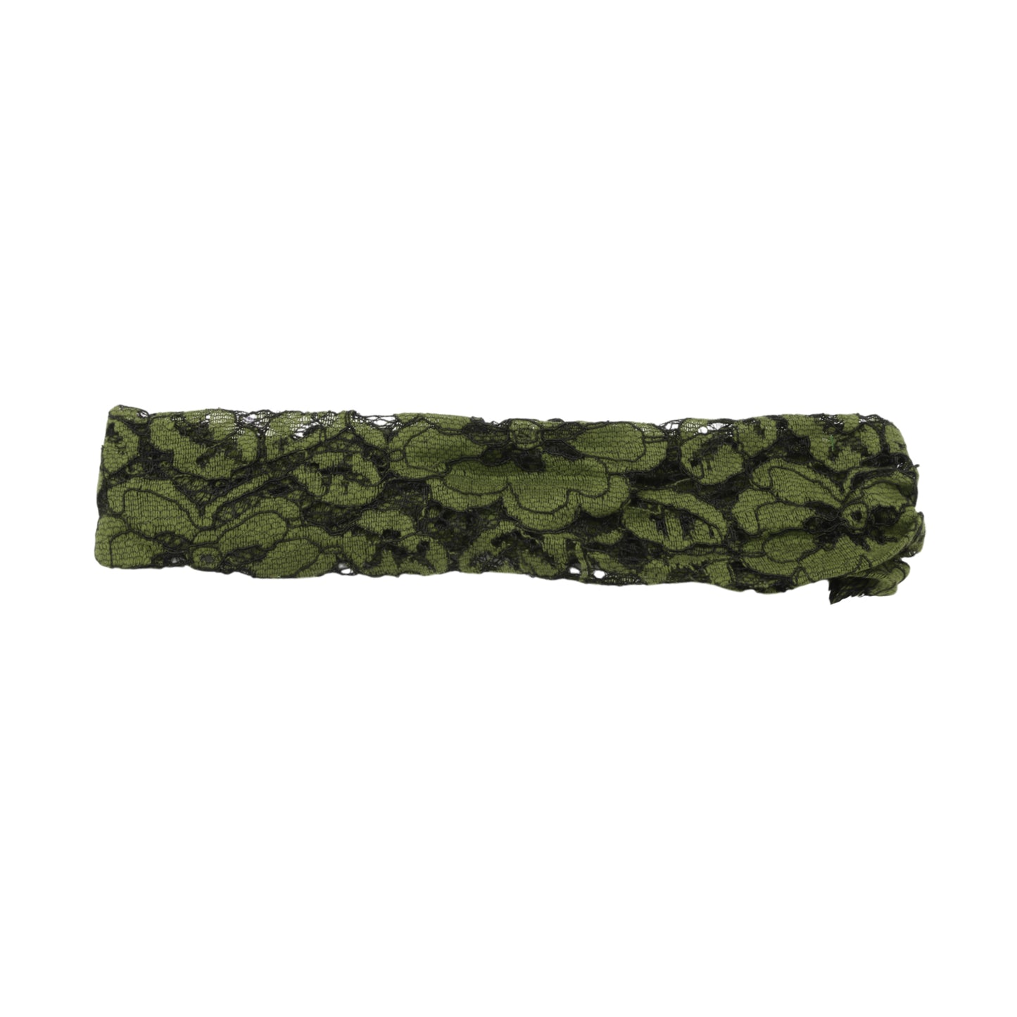 Diadema ancha de encaje Lotus para mujer, color verde, 1 unidad