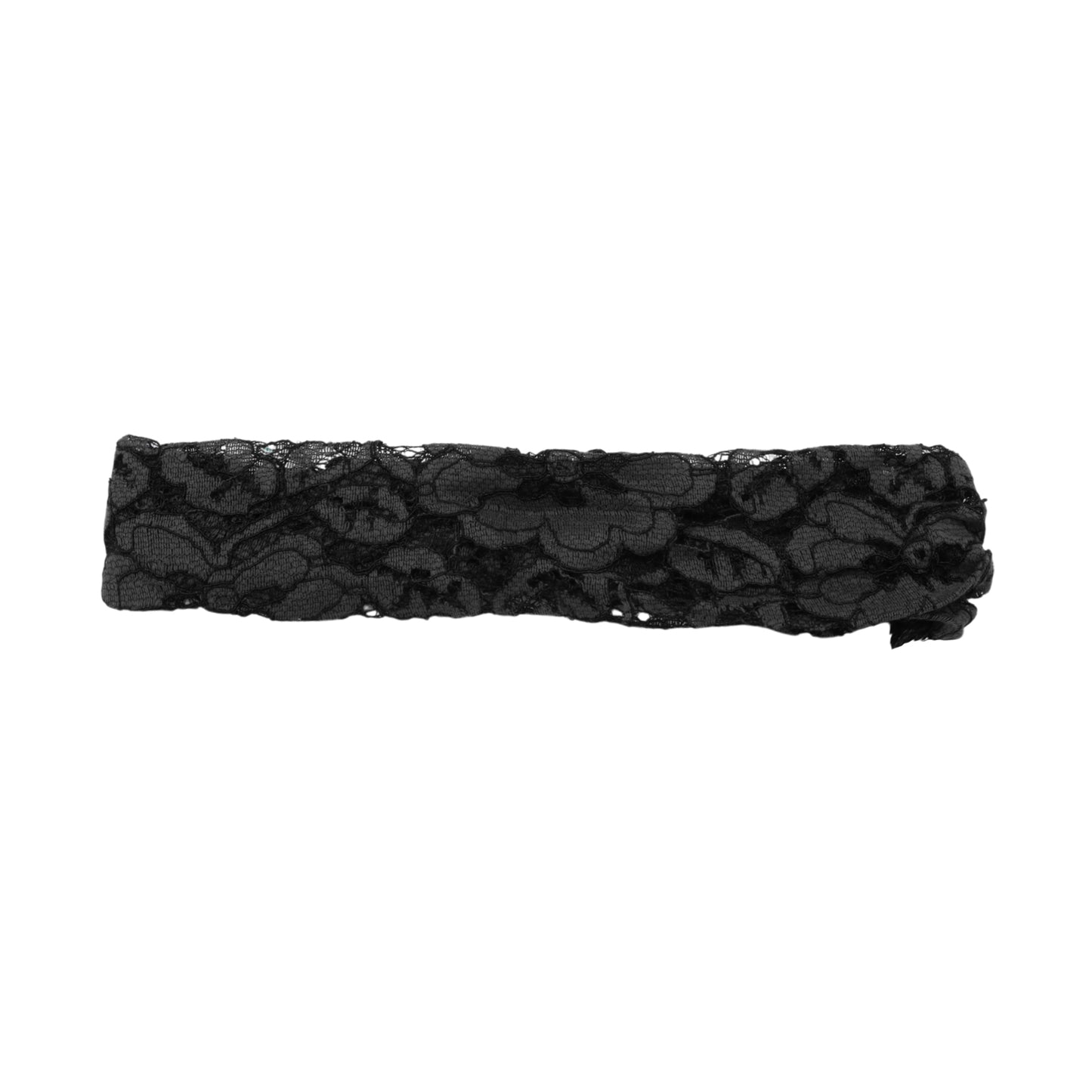 Diadema ancha de encaje Lotus para mujer, color negro, 1 unidad