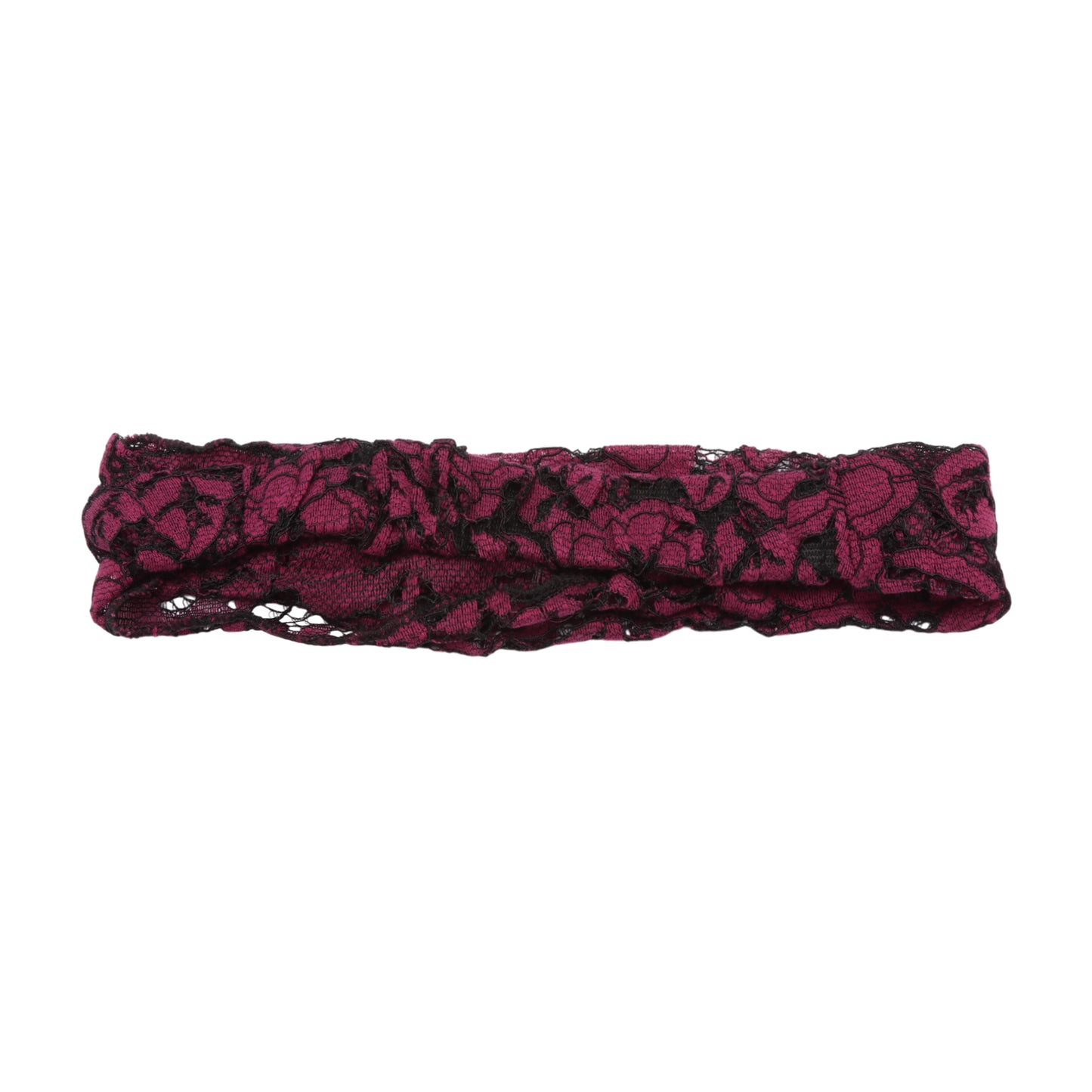 Diadema ancha de encaje Lotus para mujer, color morado y rojo, 1 unidad