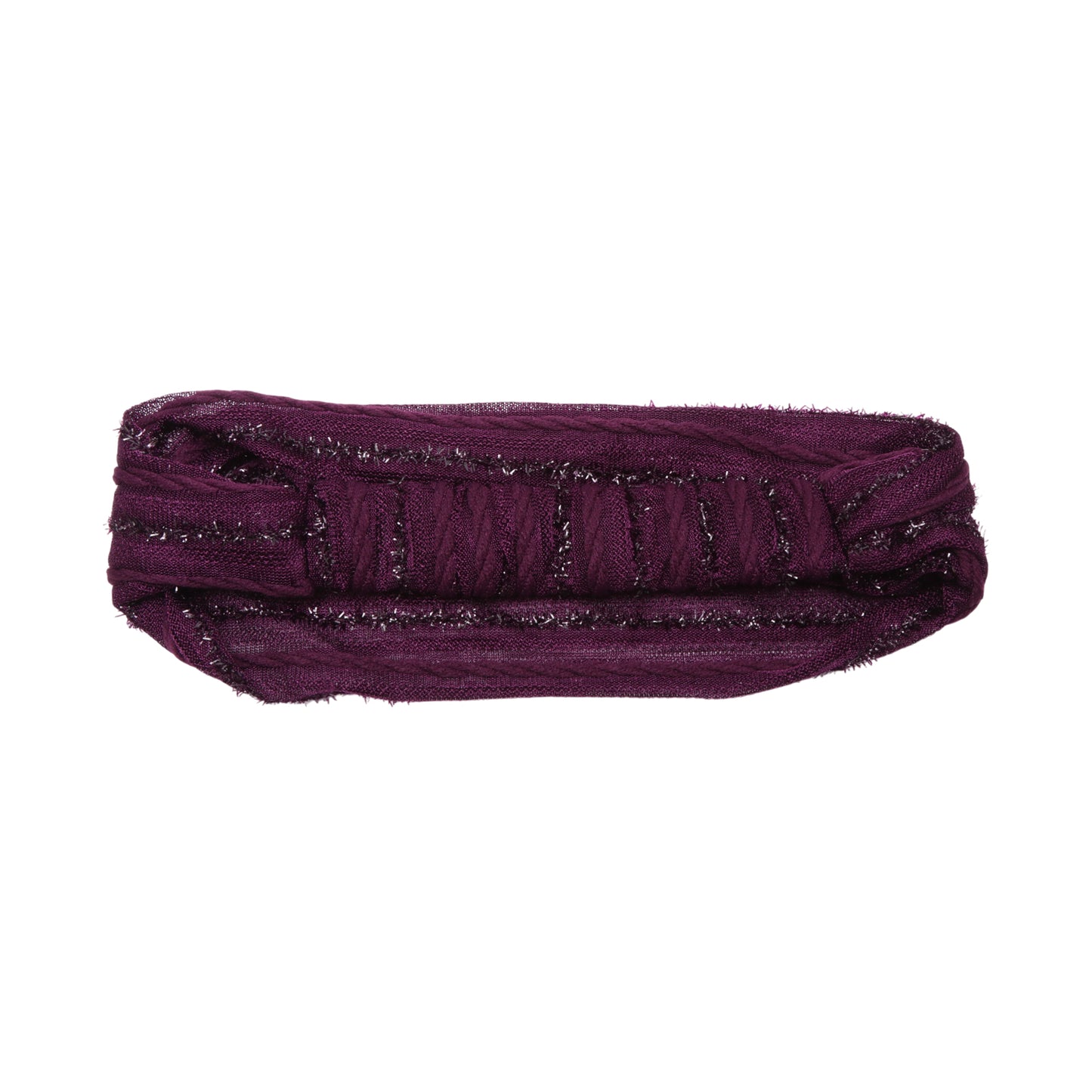Stripes Vintage Wide Headband for Women Dark Purple 1 Pc