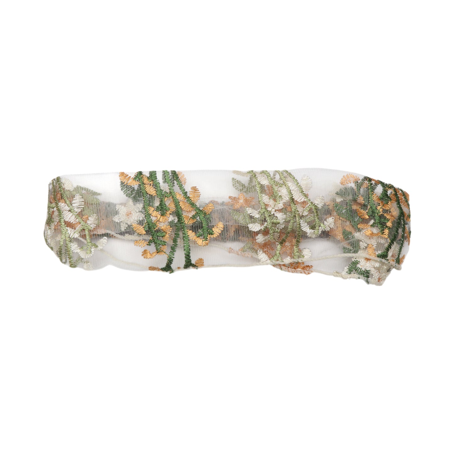 Diadema ancha de encaje con flores de uva para mujer, color champán, 1 pieza