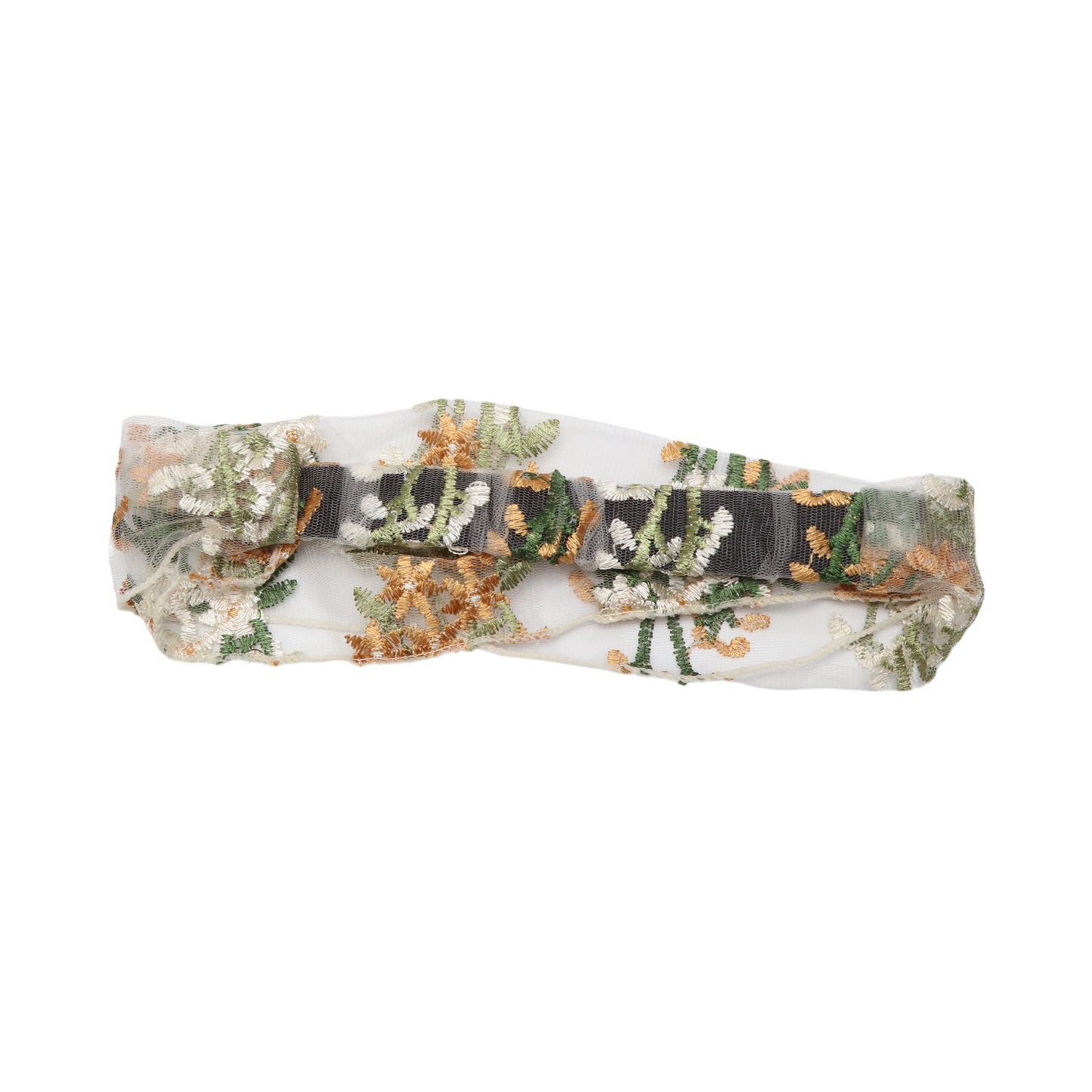 Diadema ancha de encaje con flores de uva para mujer, color champán, 1 pieza