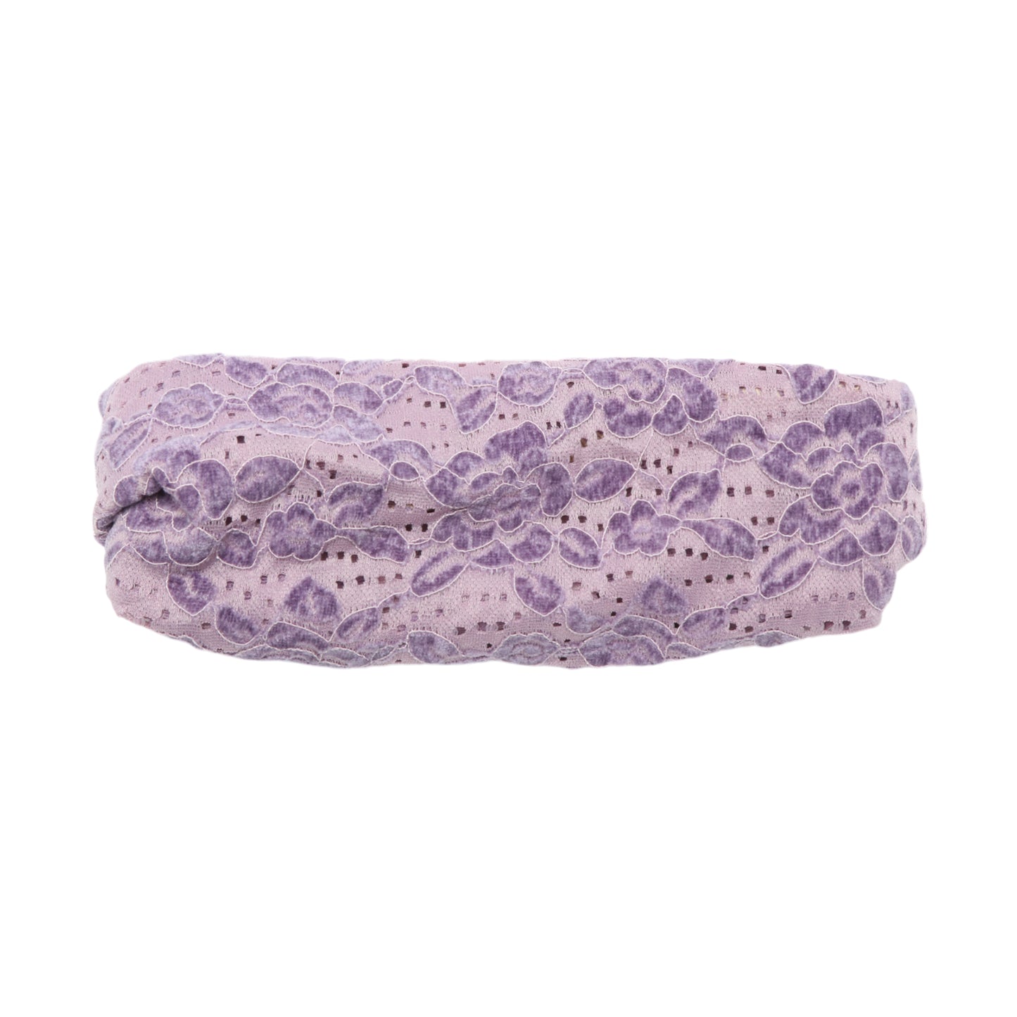 Diadema ancha de tela con rosas vintage, color morado claro, 1 unidad