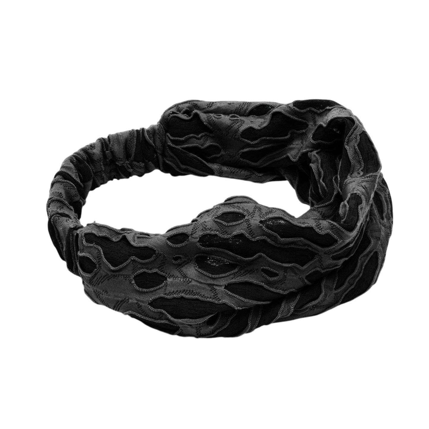 Diadema ancha rasgada para mujer, color negro, 1 unidad