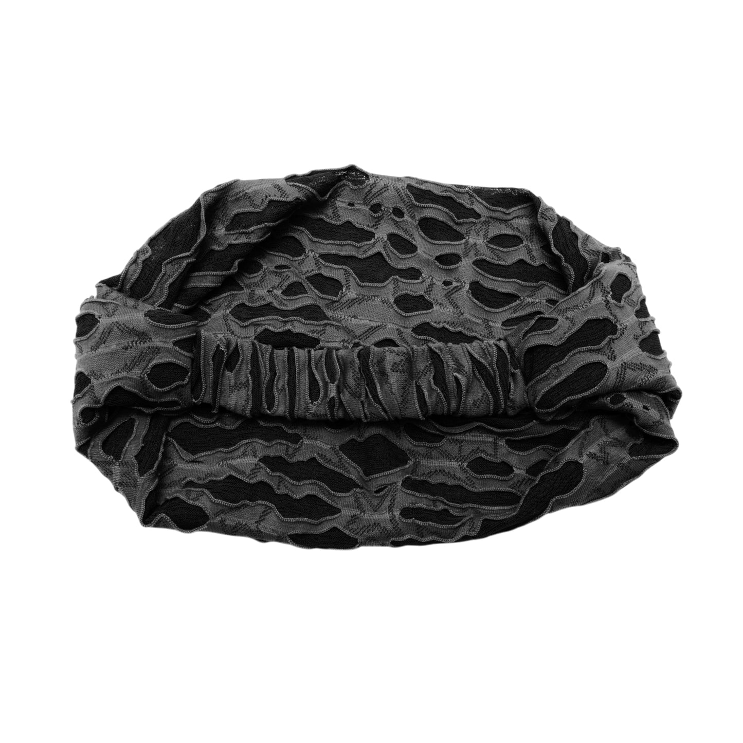 Wide Ripped Headband for Women Black 1 Pc