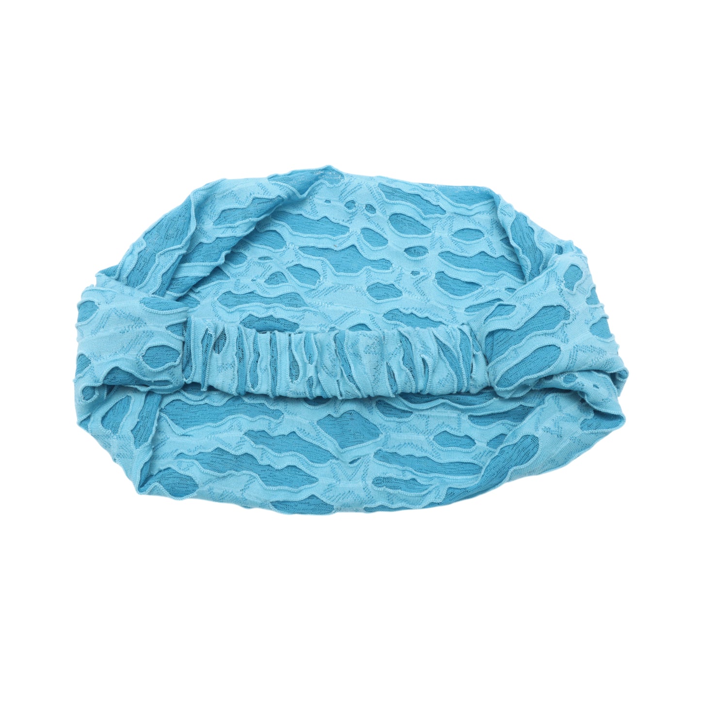 Diadema ancha rasgada para mujer azul 1 pieza