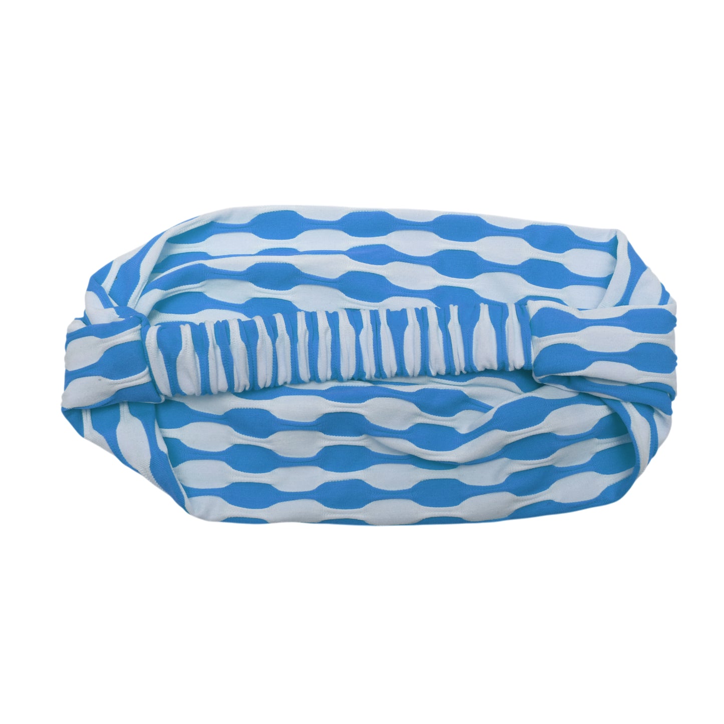 Color Block Wide Fabric Headband for Women Blue 1 Pc