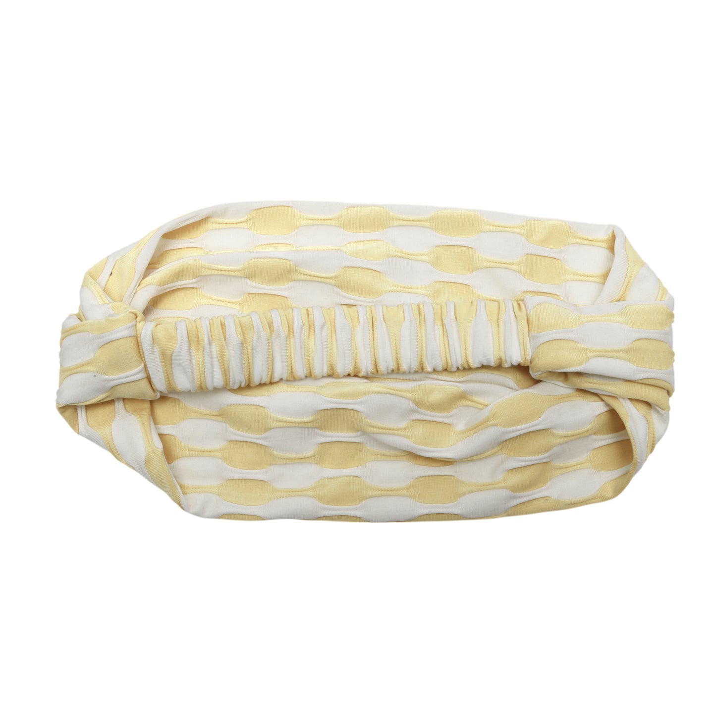 Diadema ancha de tela con bloques de color para mujer, color amarillo claro, 1 unidad