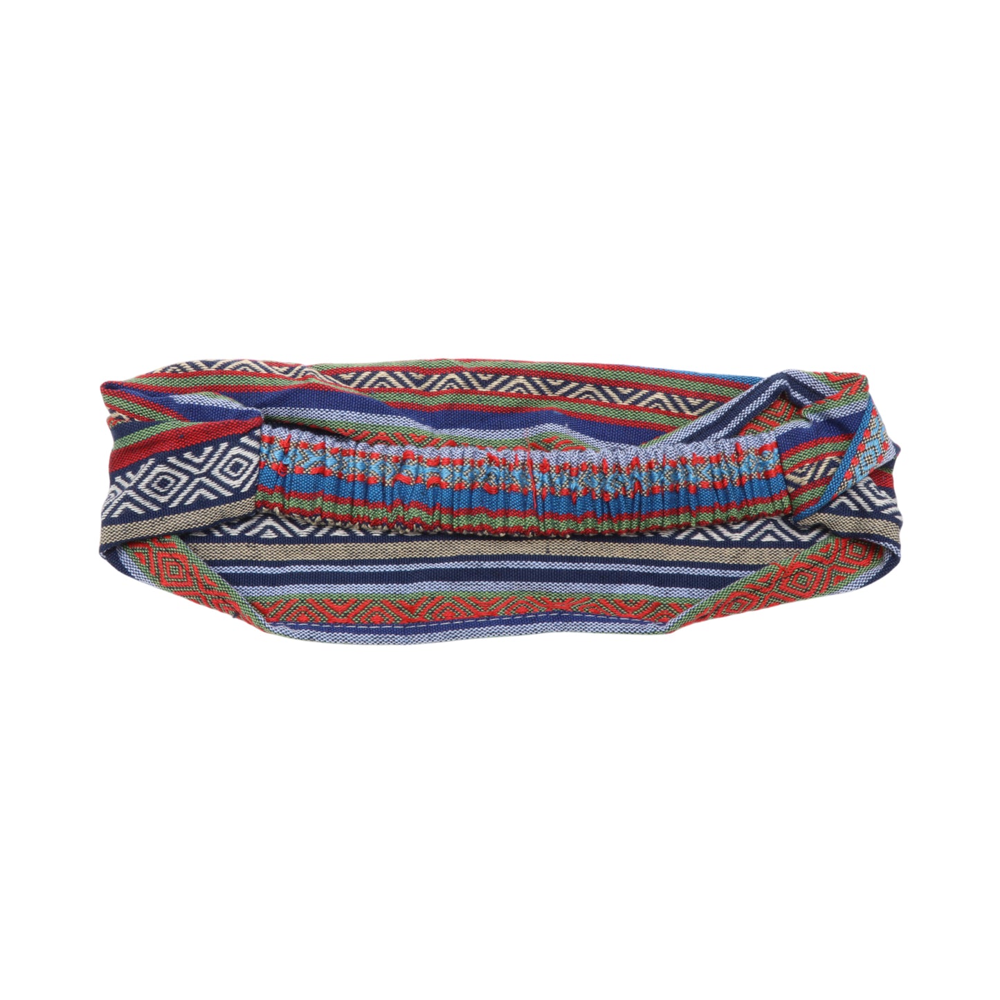 Diadema ancha de rayas de estilo étnico para mujer, color azul, 1 pieza