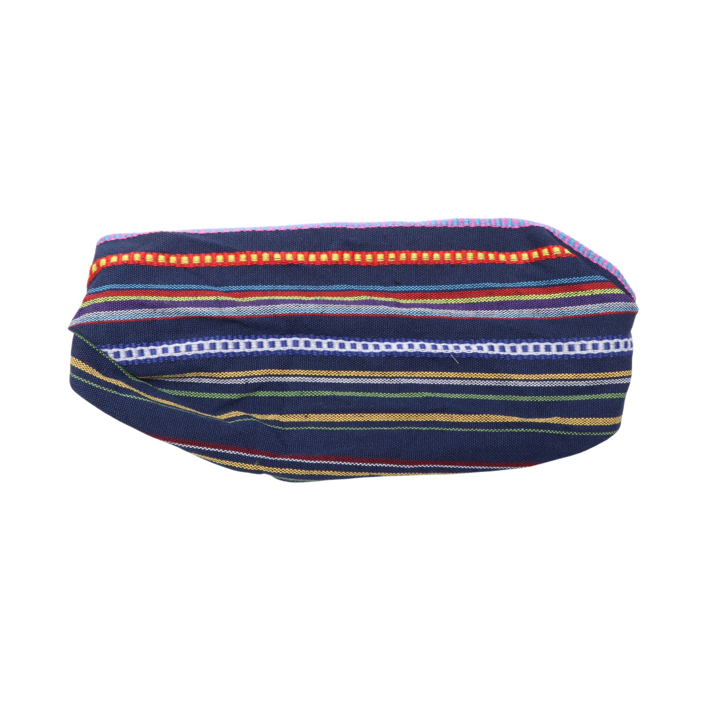 Ethnic Style Stripes Wide Headband for Women, Navy Blue 1 Pc