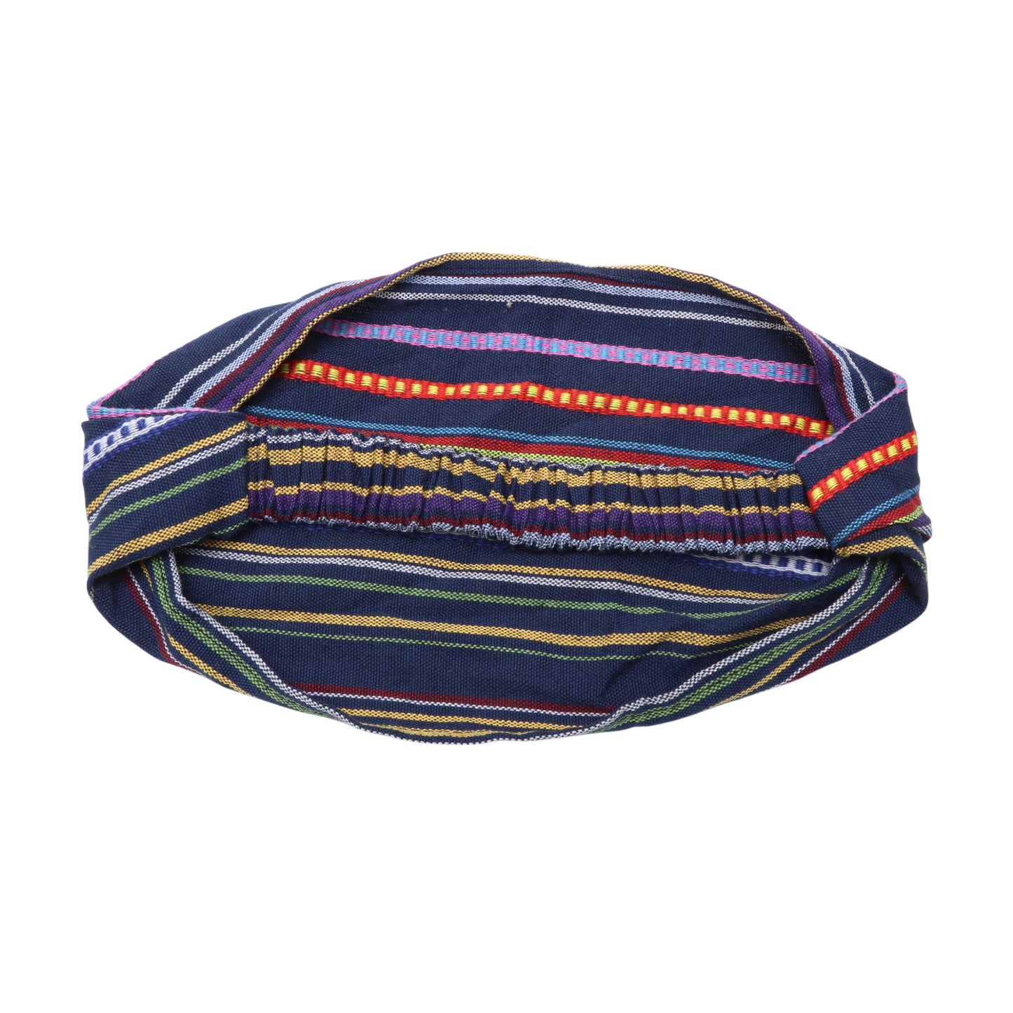 Ethnic Style Stripes Wide Headband for Women, Navy Blue 1 Pc