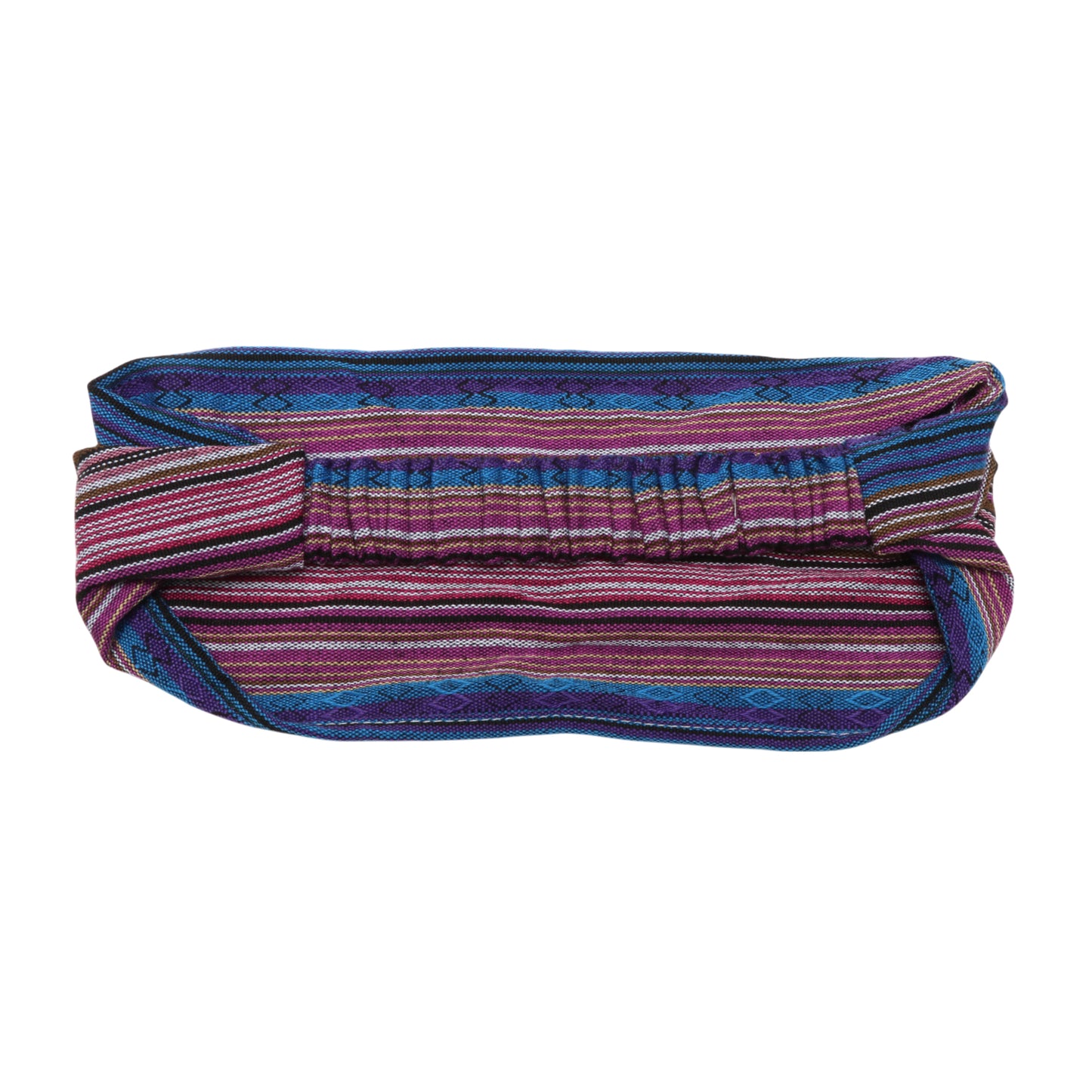 Ethnic Style Stripes Wide Headband for Women, Blue Pink 1 Pc