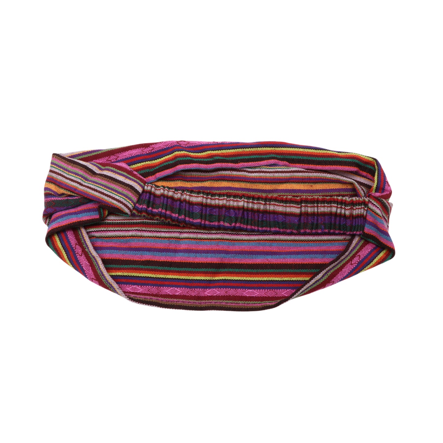 Ethnic Style Stripes Wide Headband for Women, Rose Red Purple 1 Pc