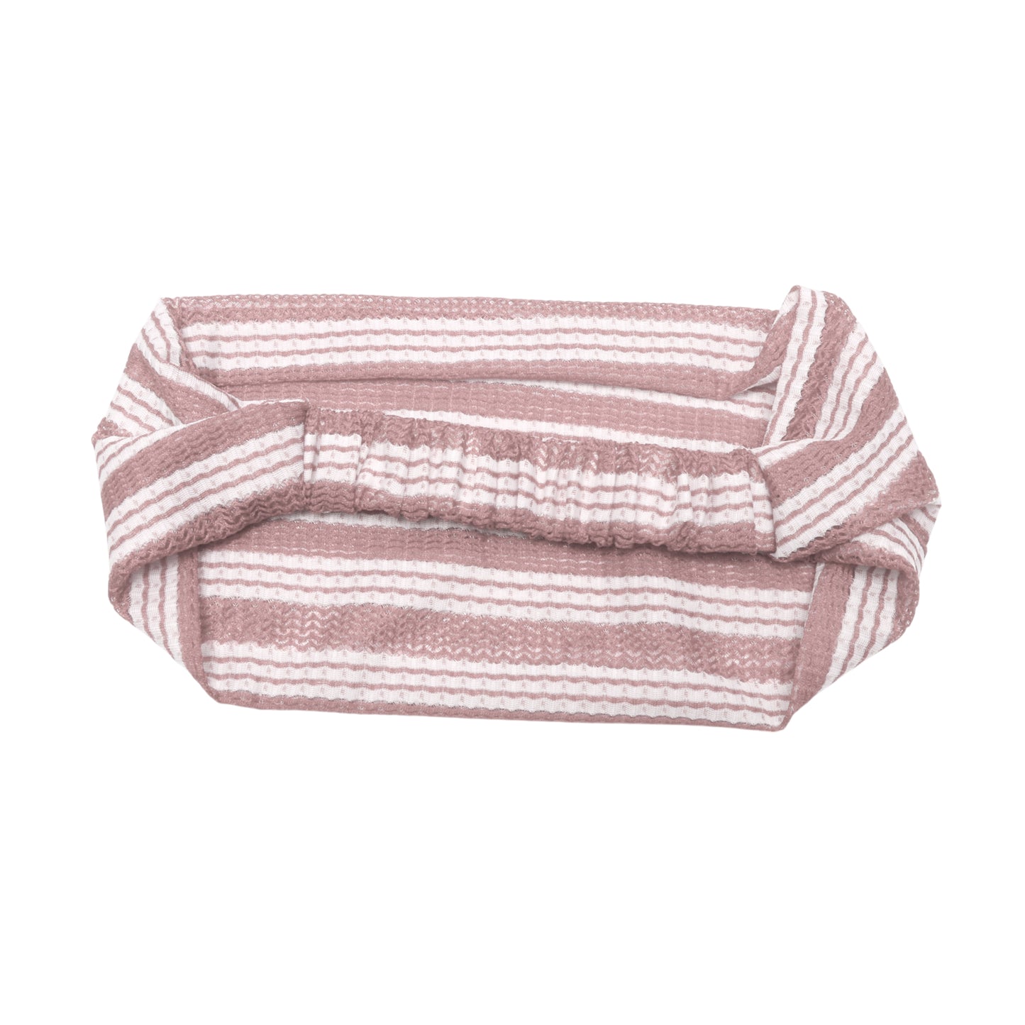 Stripes Stretch Fabric Wide Headband for Women Pink 1 Pc