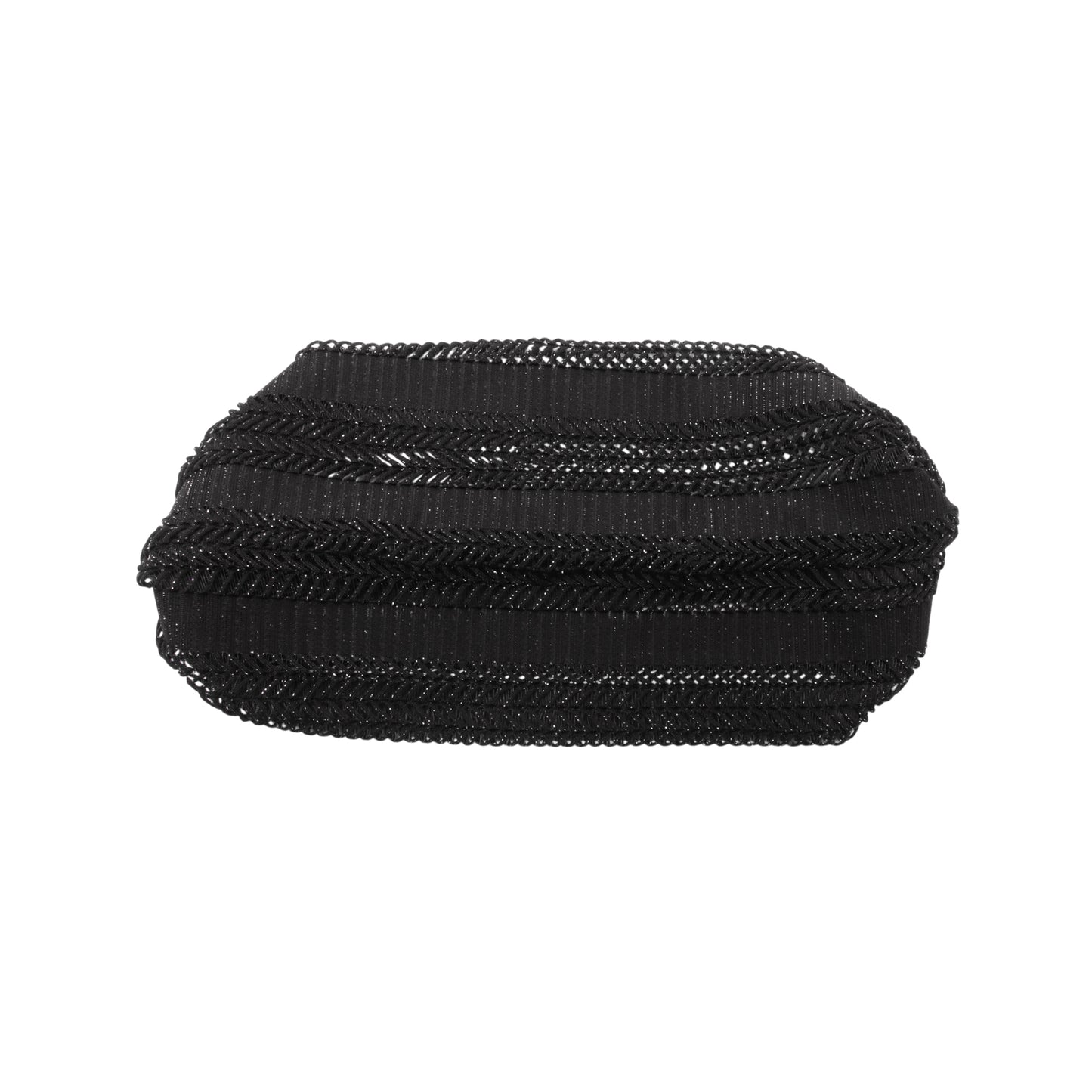 Knitted Hollow Wide Headband for Women Black 1 Pc